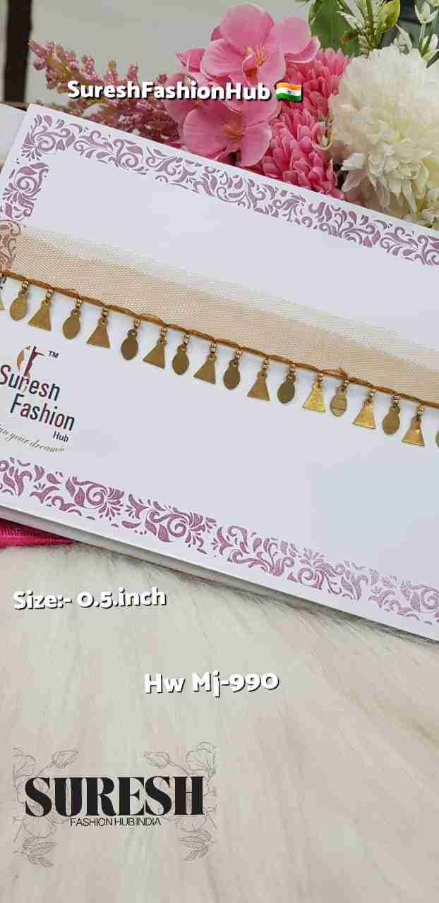Matt Gold Handmade Heart & Round Charm Lace – Mj-990