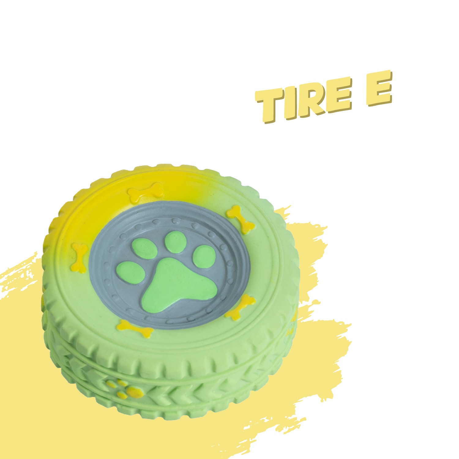 Ezra Play Tire E Squeaky Latex Toy