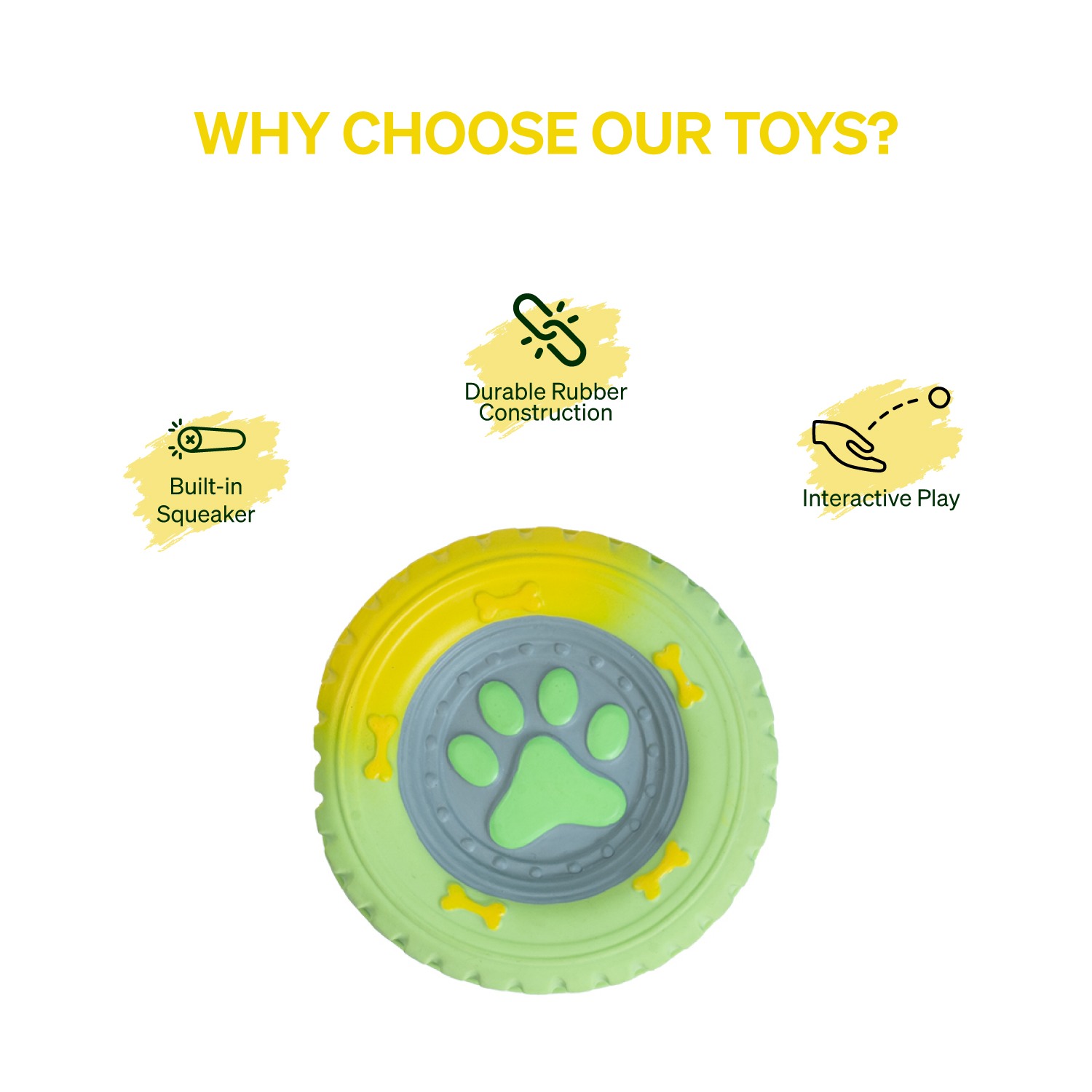 Ezra Play Tire E Squeaky Latex Toy