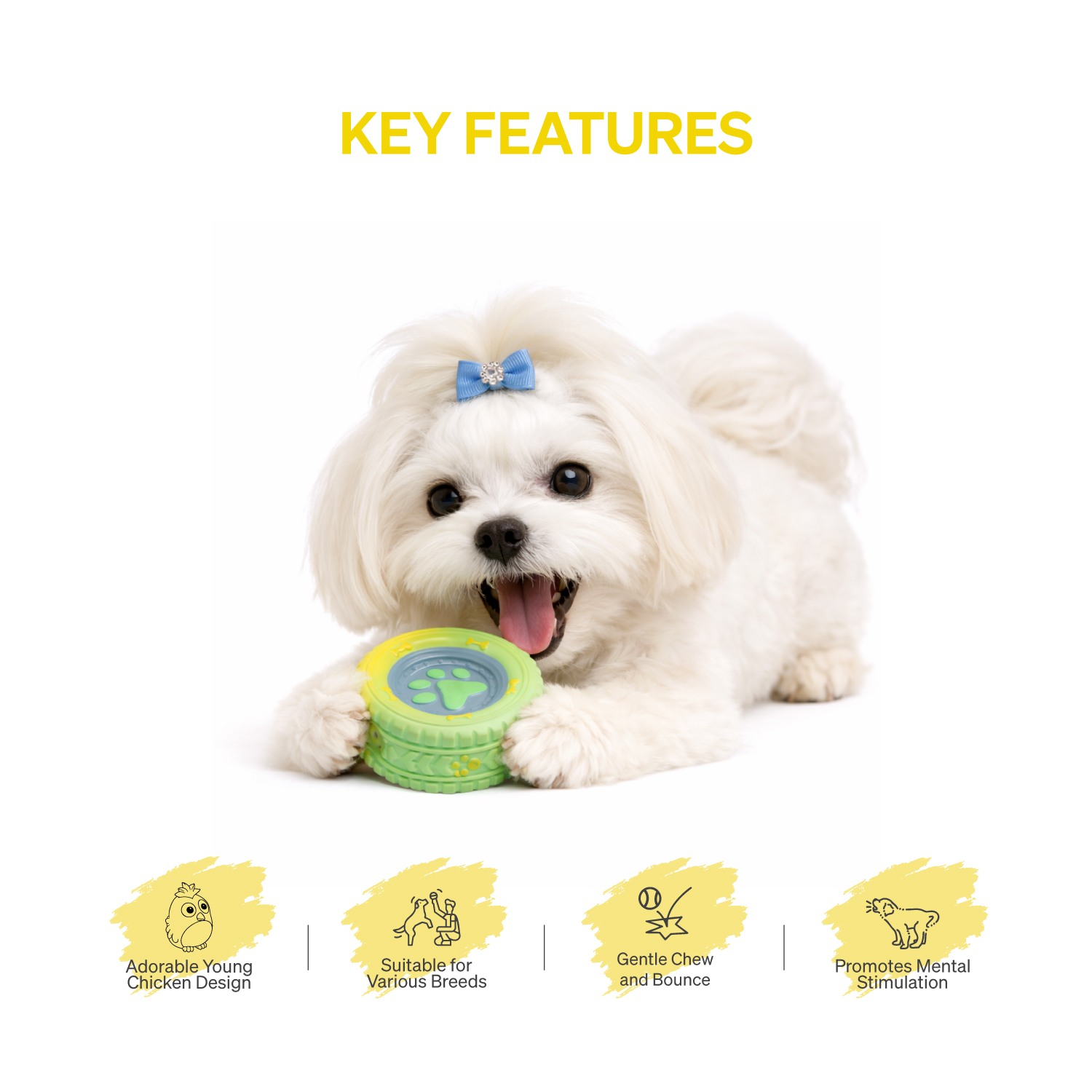 Ezra Play Tire E Squeaky Latex Toy