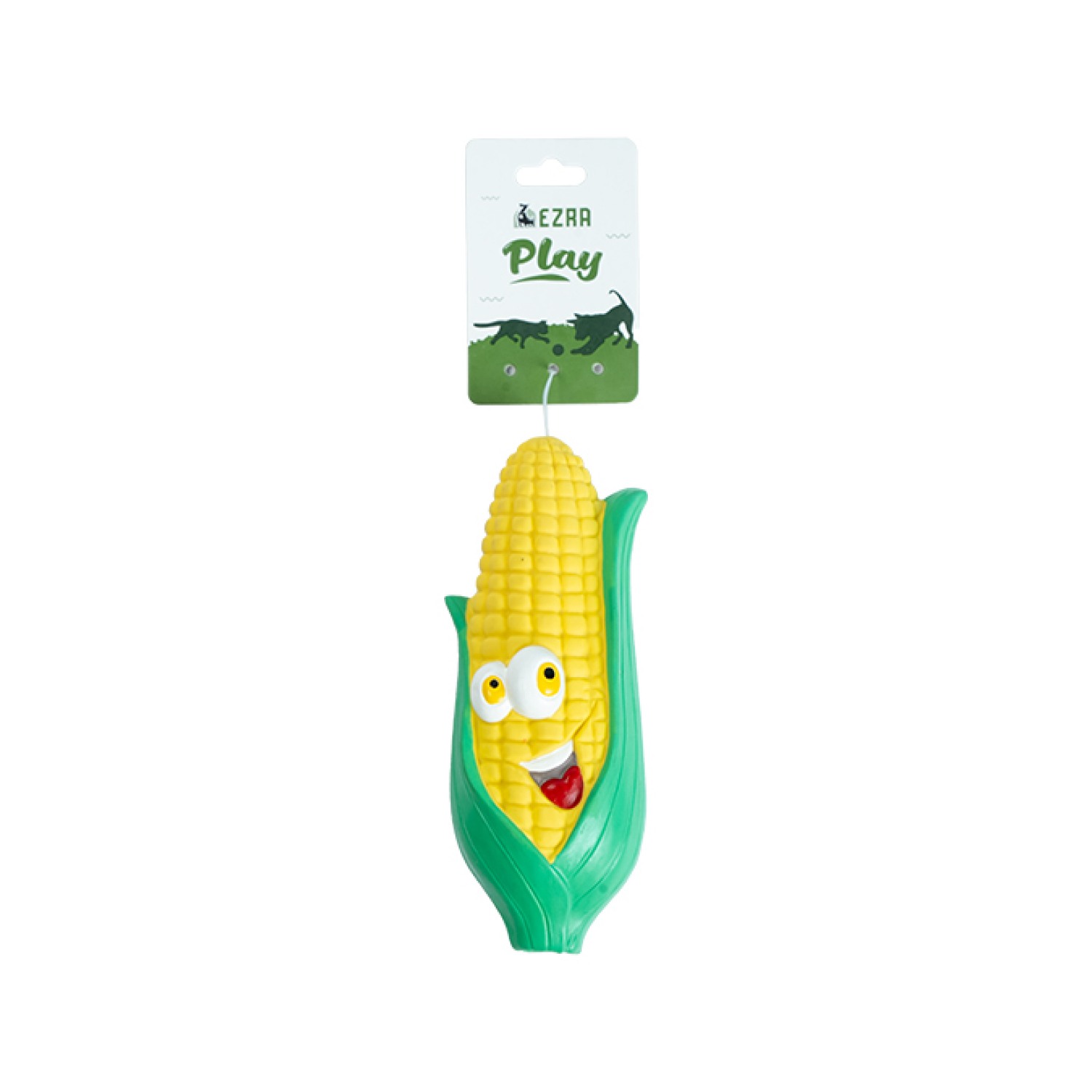 Ezra Play Smiley Corn Squeaky Latex Toy
