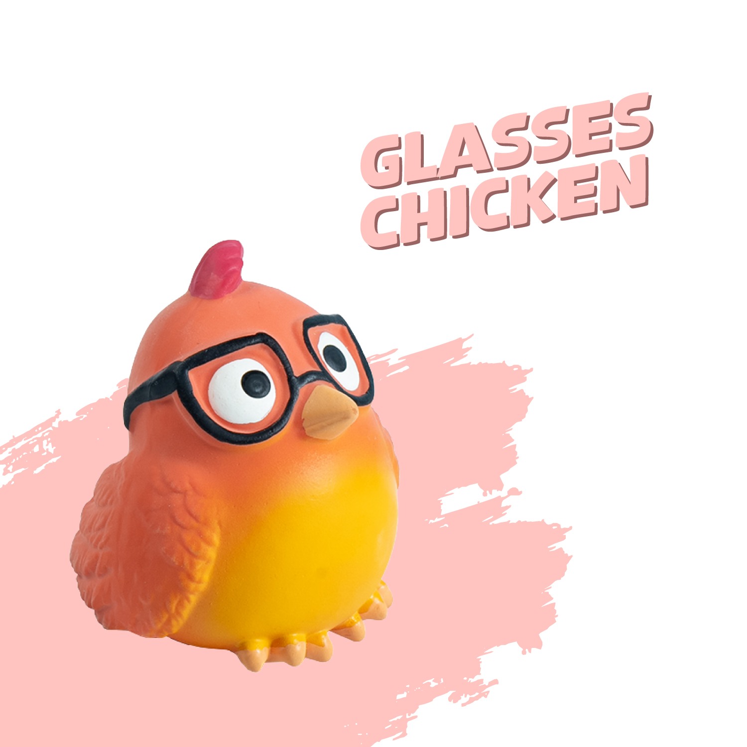 Ezra Play Glasses Chicken Squeaky Latex Toy