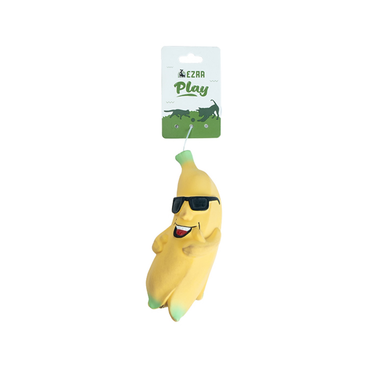 Ezra Play Banana Squeaky Latex Toy