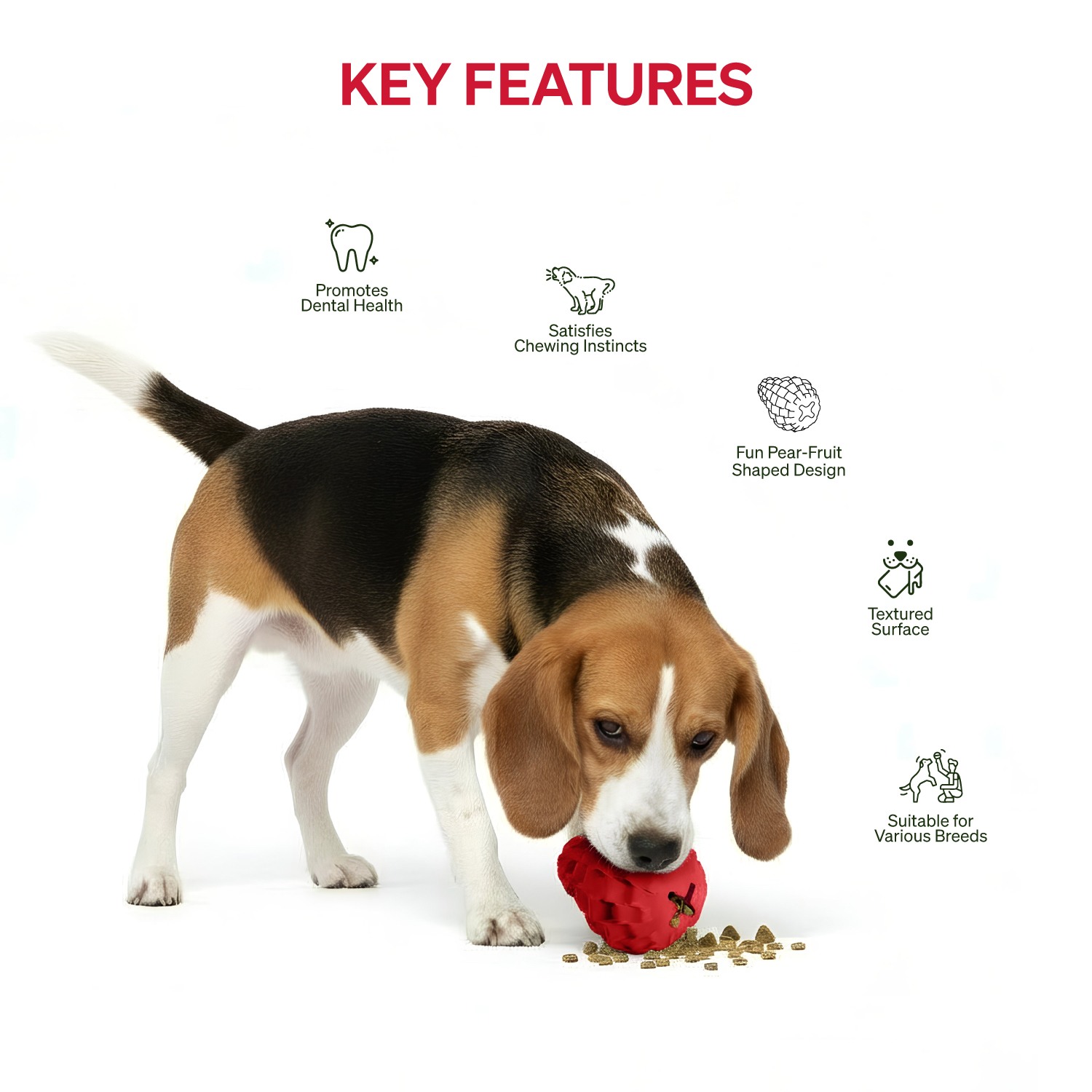 Ezra Play Refillable Devil Emoji Ball - Red Rubber Toy
