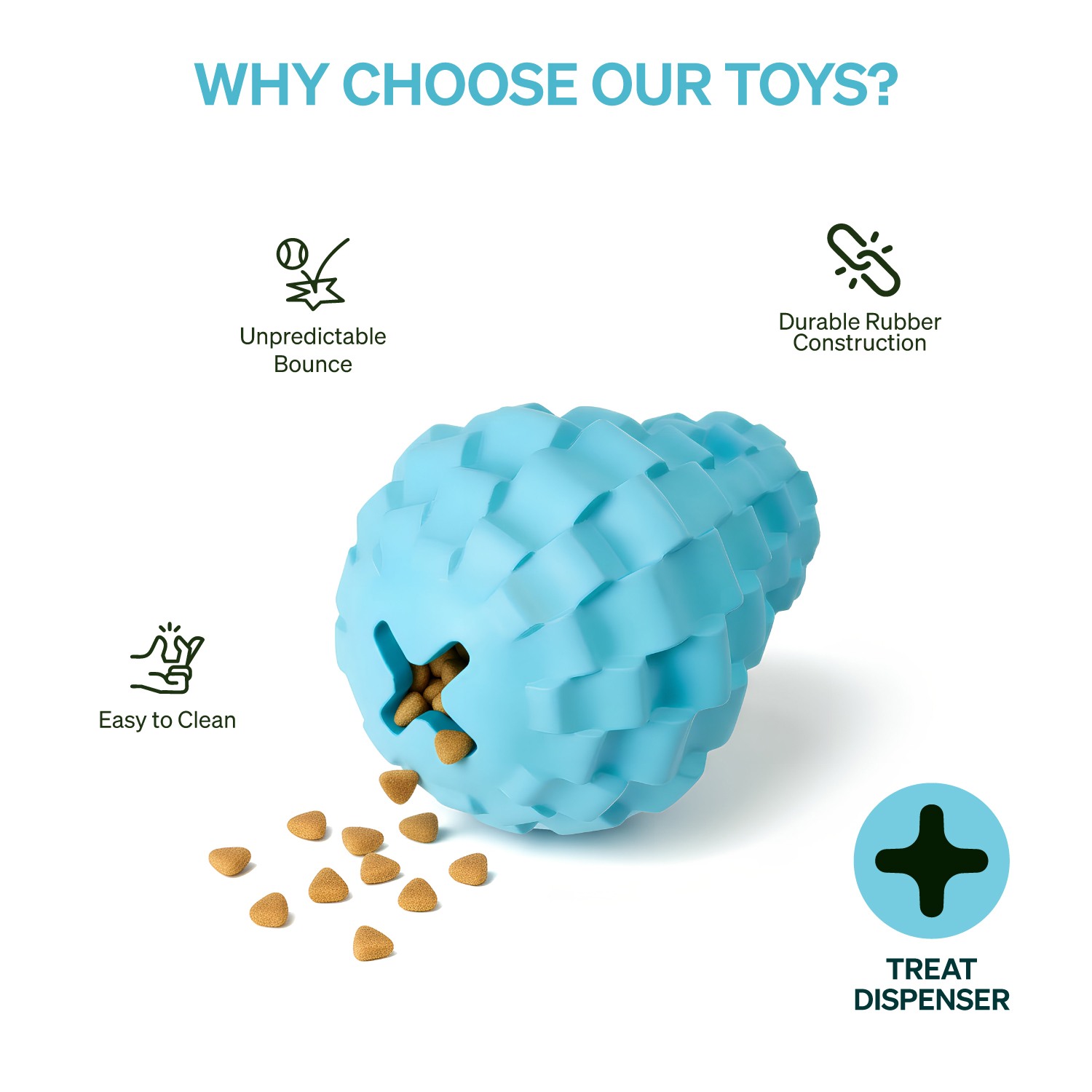 Ezra Play Refillable Devil Emoji Ball - Blue Rubber Toy