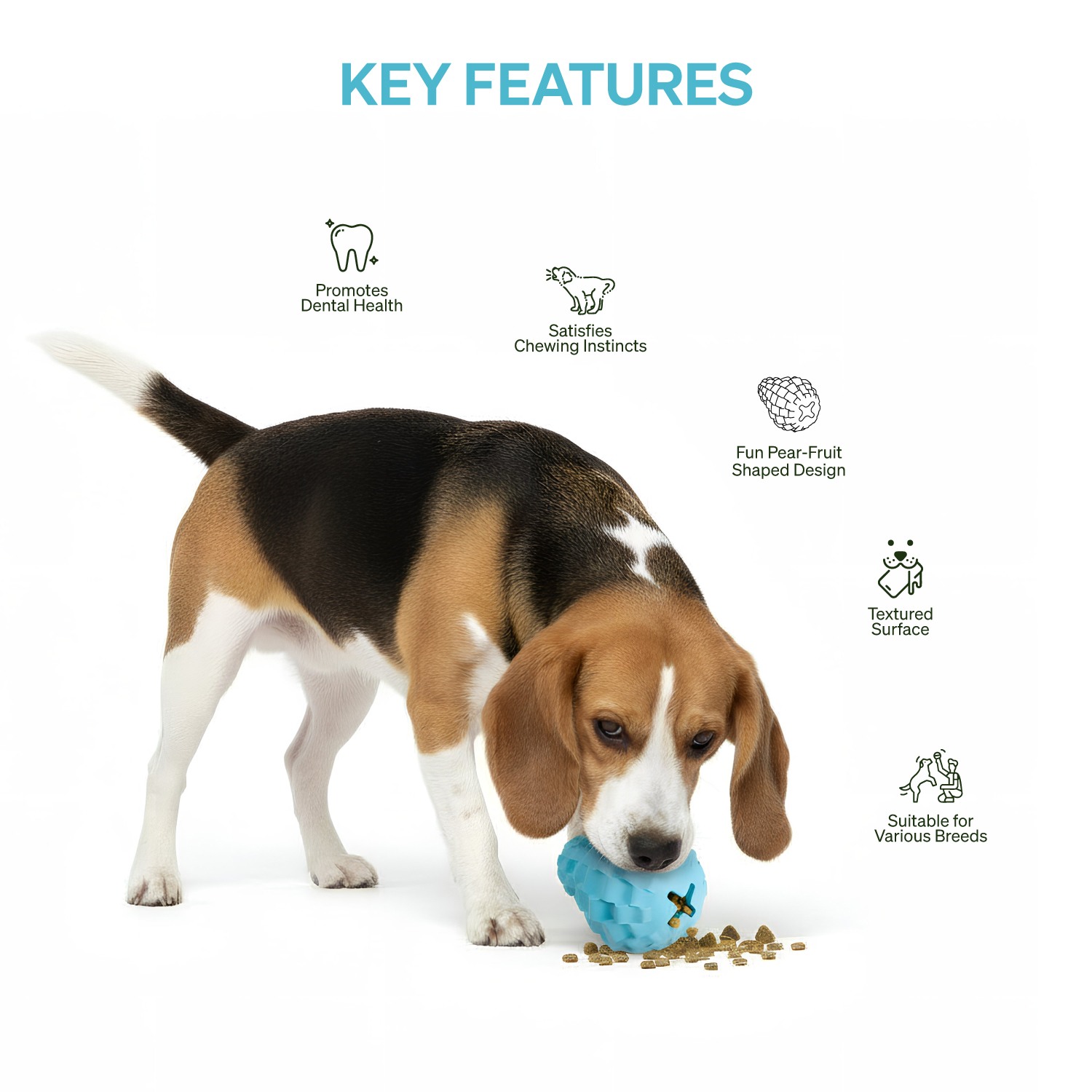 Ezra Play Refillable Devil Emoji Ball - Blue Rubber Toy