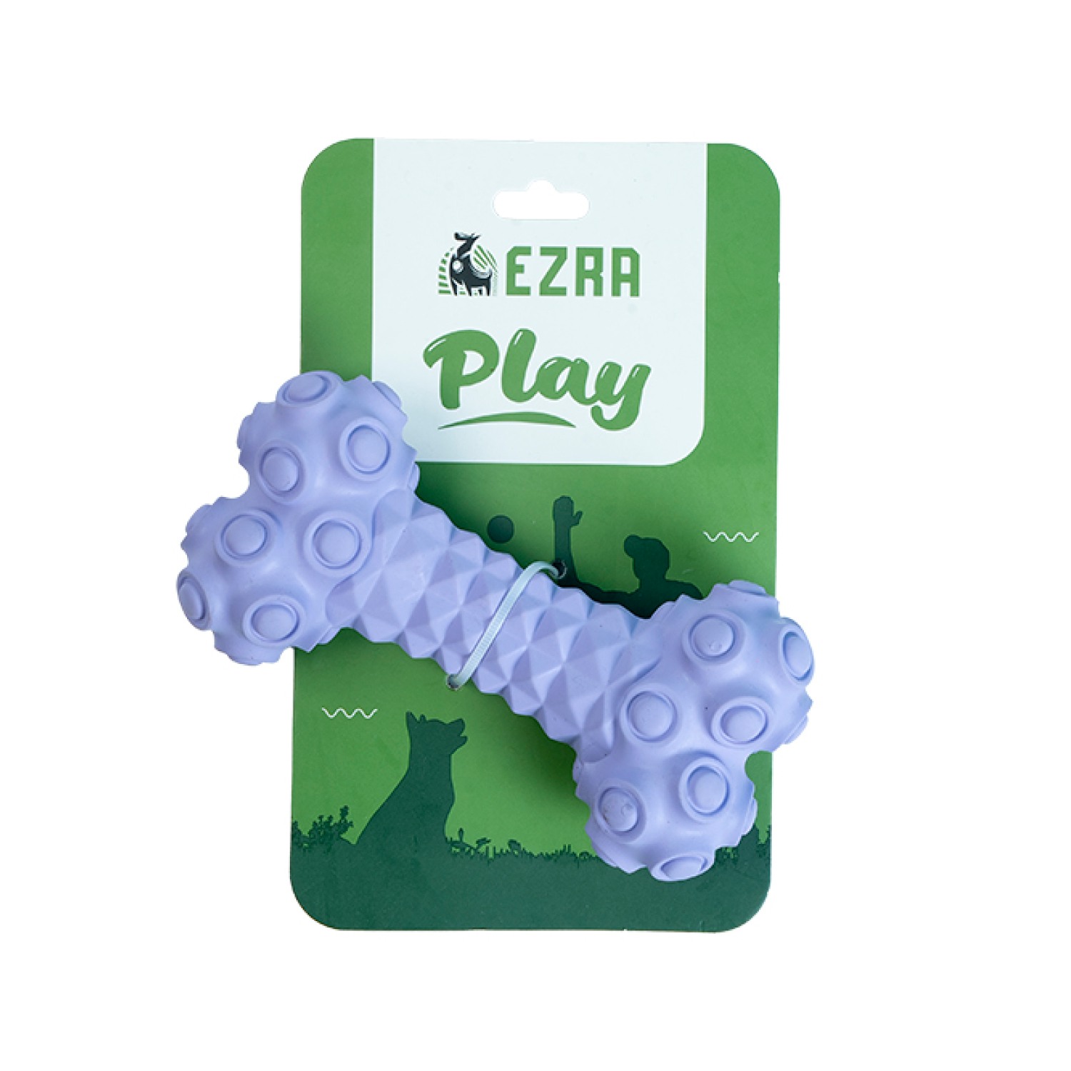 Ezra Play Jewel Bone - Purple Rubber Toy