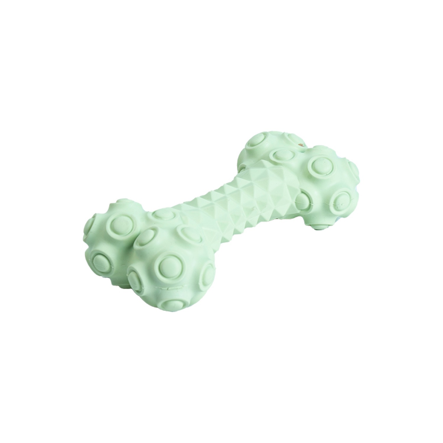 Ezra Play Jewel Bone - Green Rubber Toy
