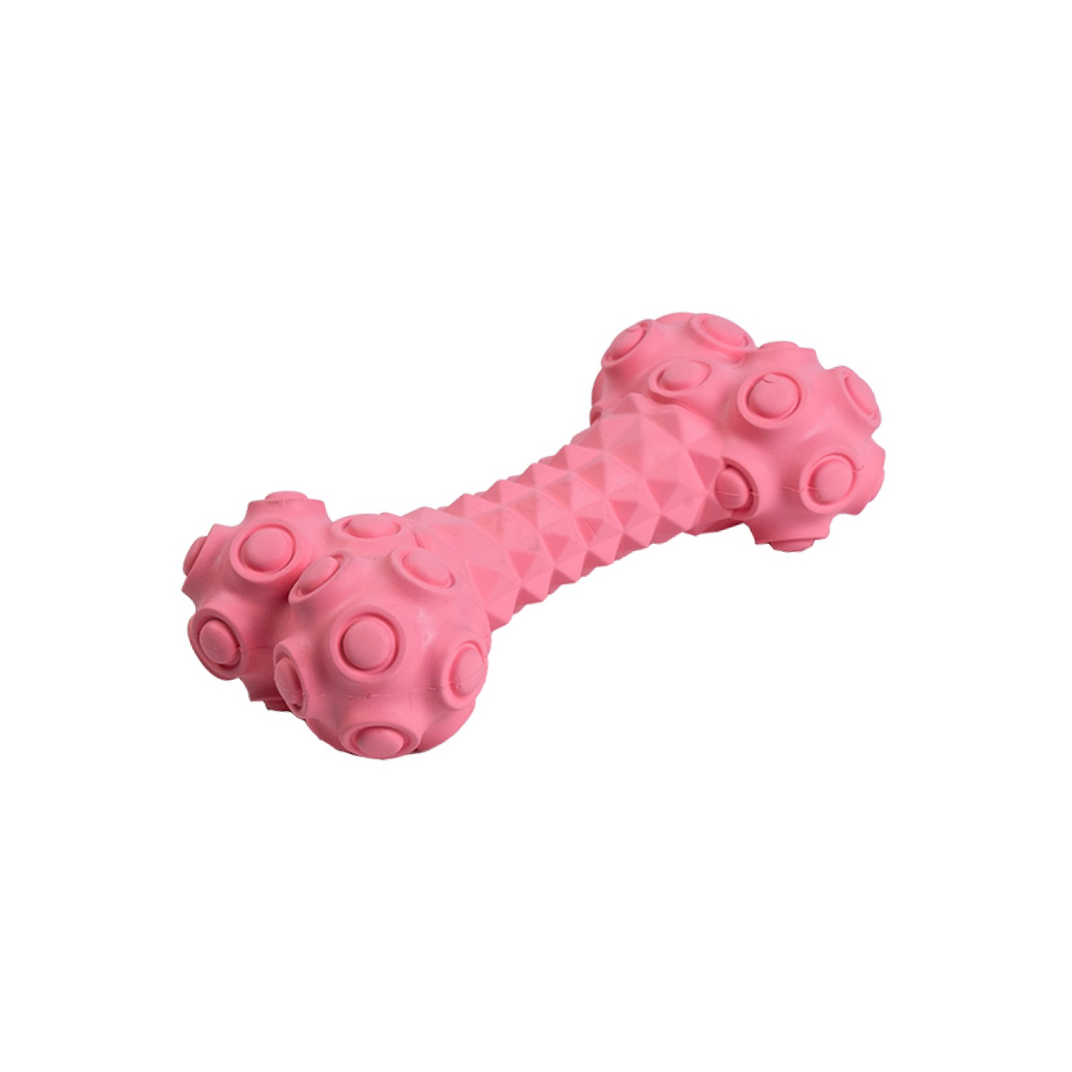 Ezra Play Jewel Bone - Pink Rubber Toy