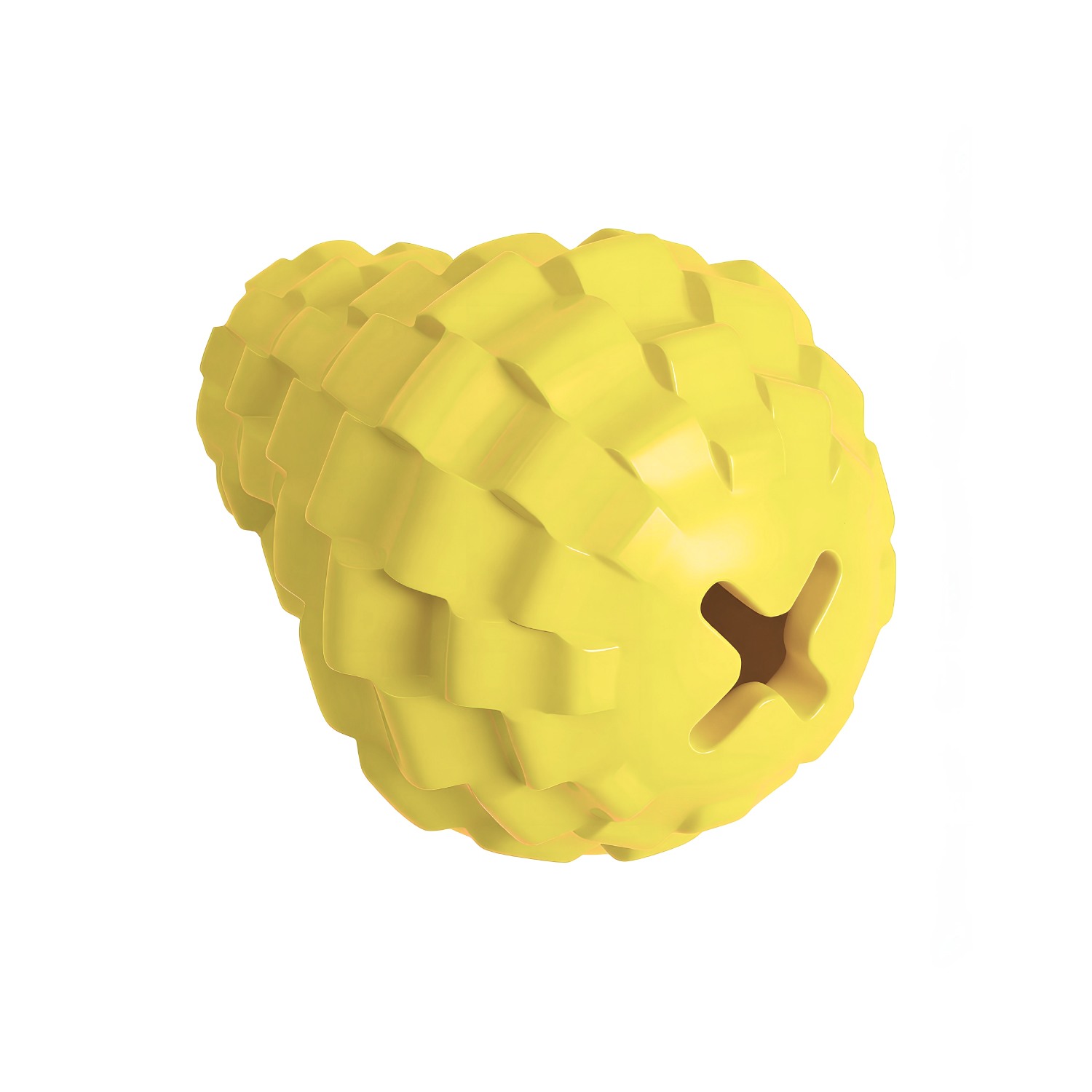 Ezra Play Refillable Pear- Yellow Rubber Toy