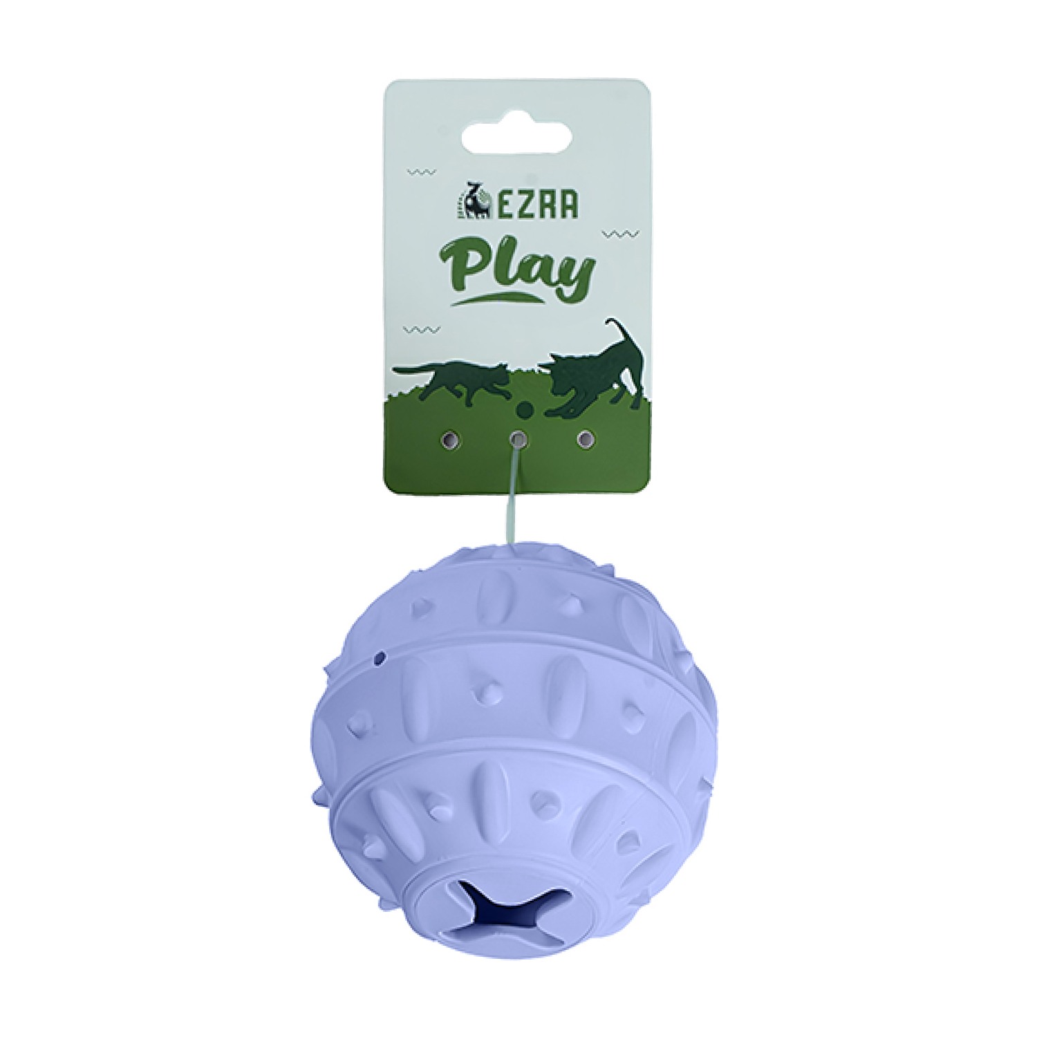 Ezra Play Bamboo Ball - Purple Rubber Toy