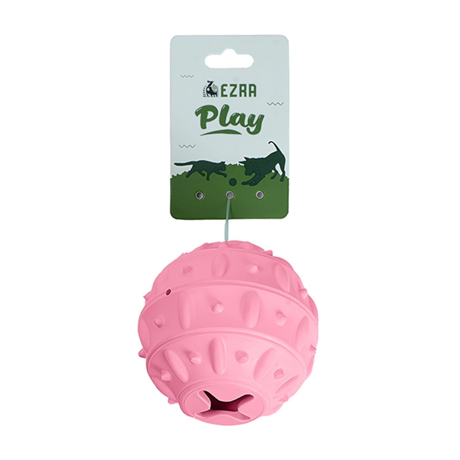 Ezra Play Bamboo Ball - Pink Rubber Toy