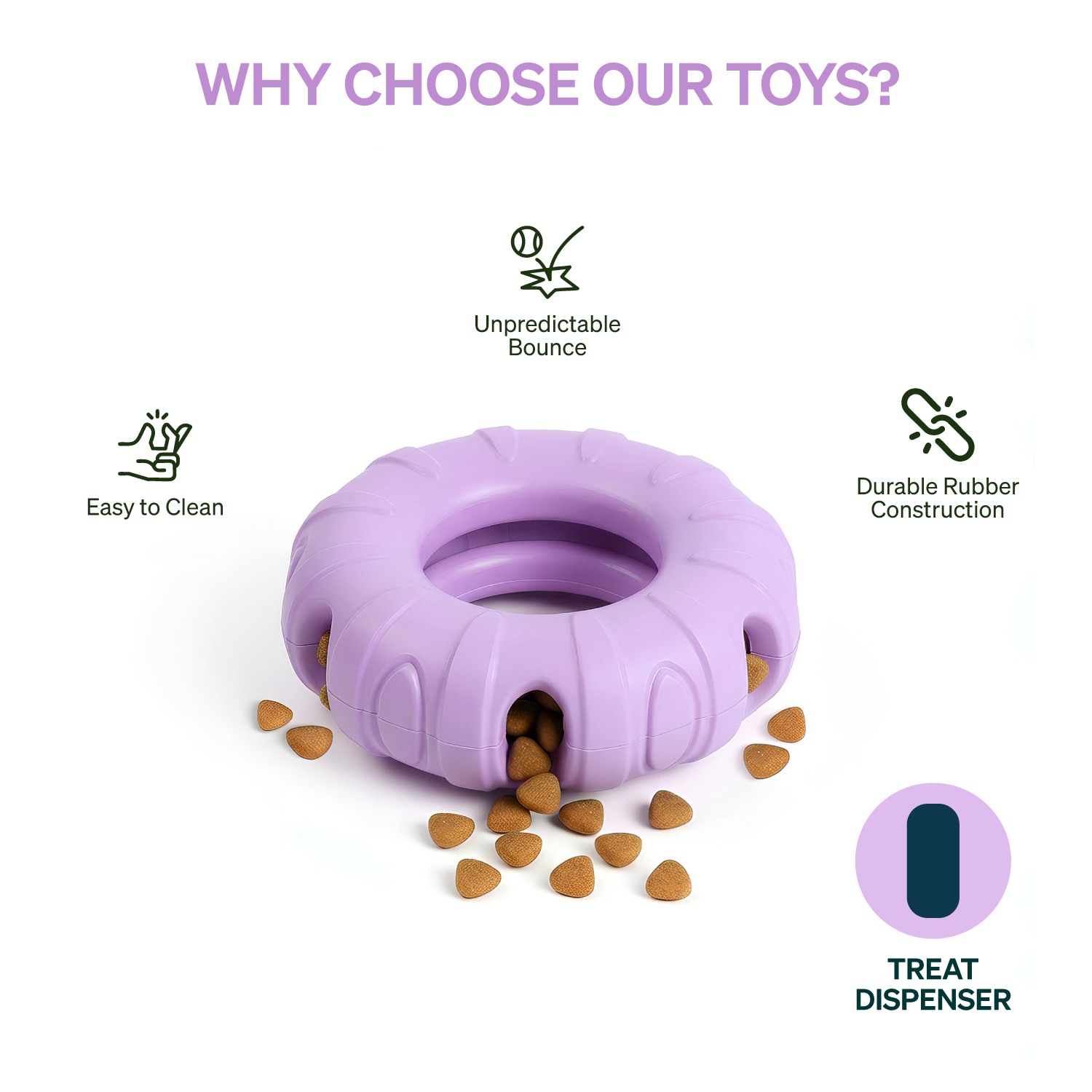 Ezra Play Gemstone Ring - Purple Rubber Toy