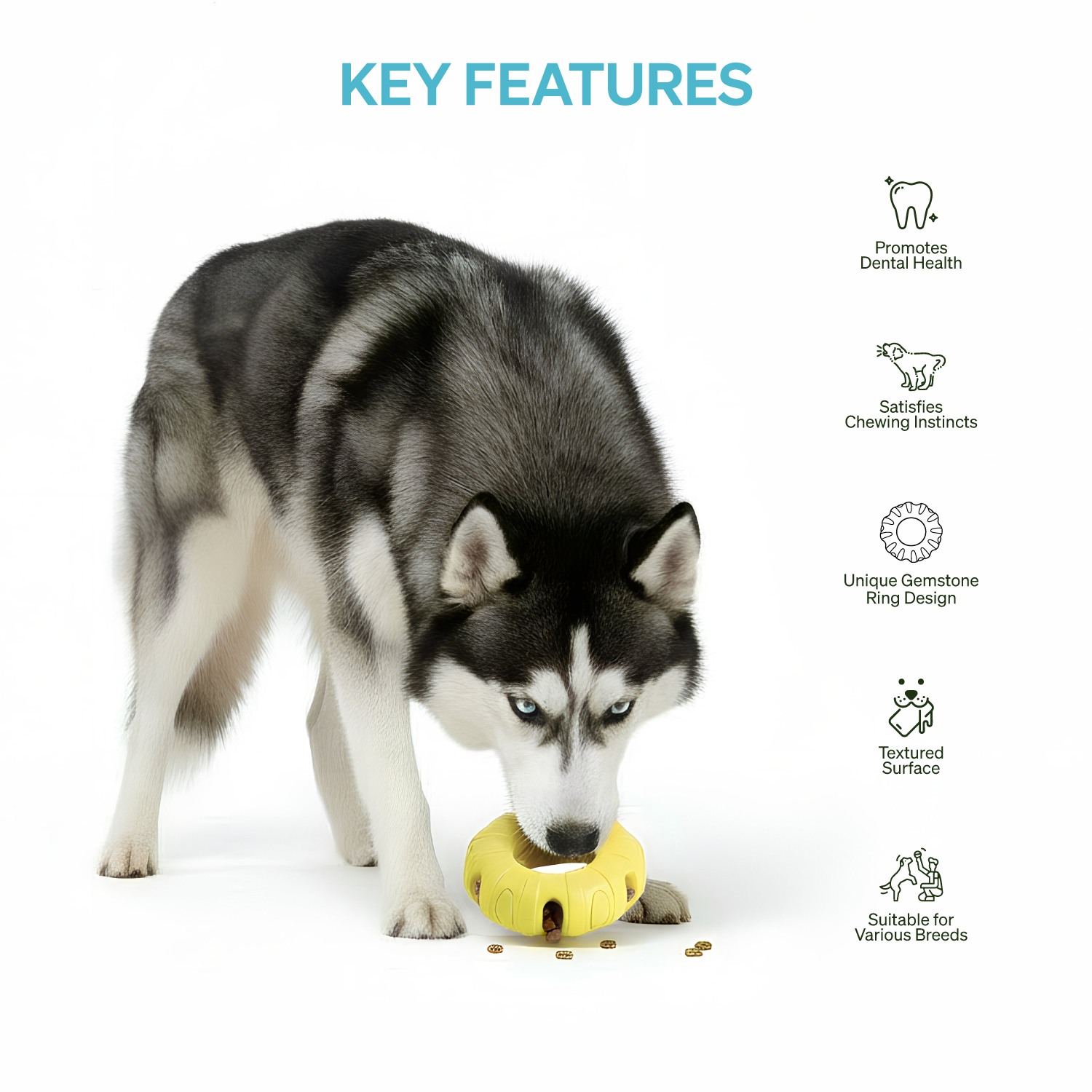 Ezra Play Gemstone Ring - Yellow Rubber Toy