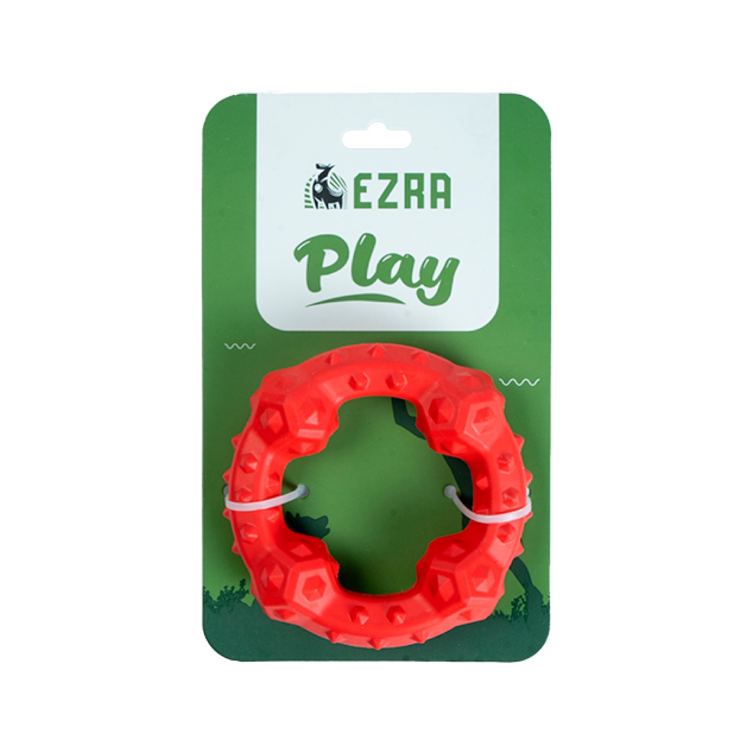 Ezra Play Spiky Big Ring - Red Rubber Toy