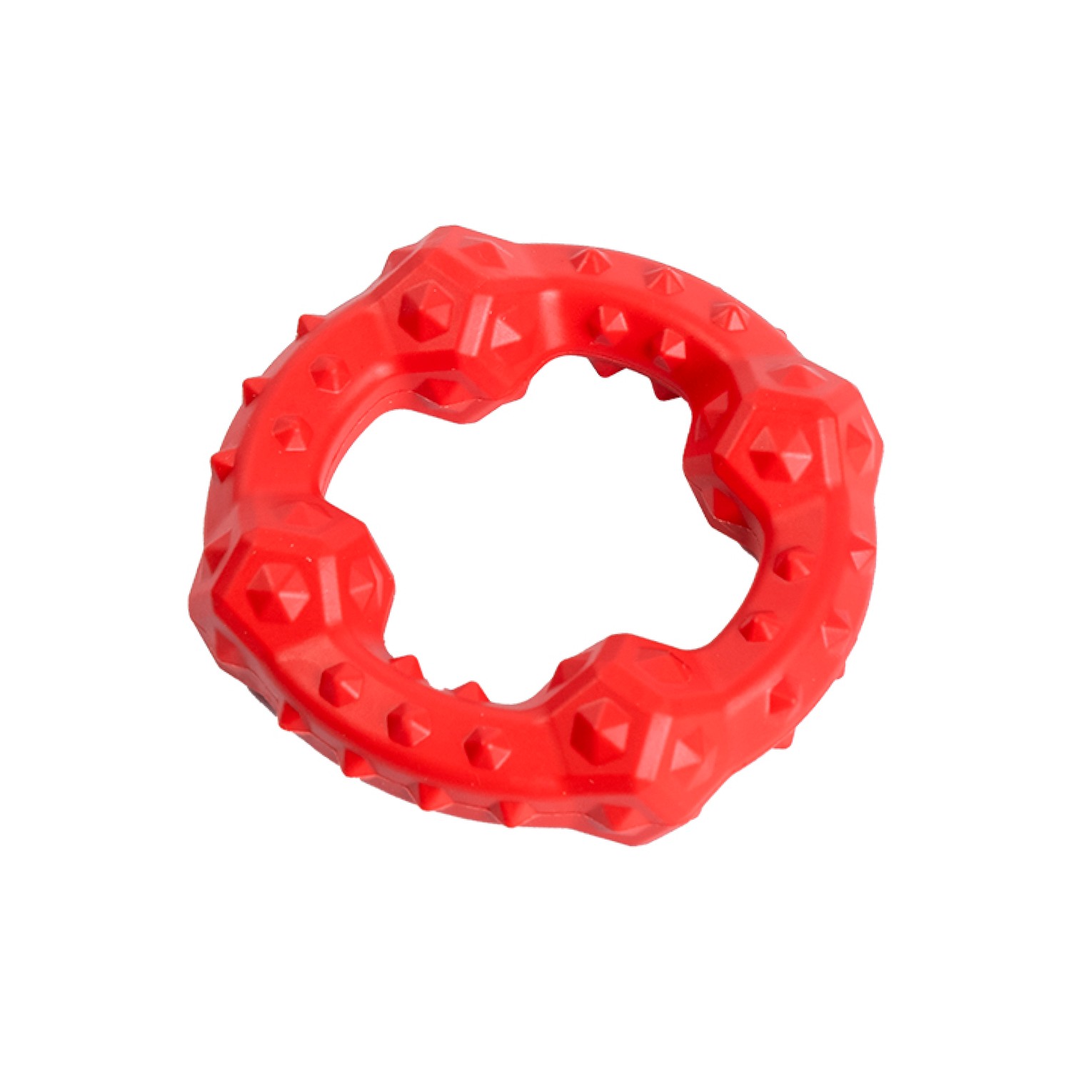 Ezra Play Spiky Big Ring - Red Rubber Toy