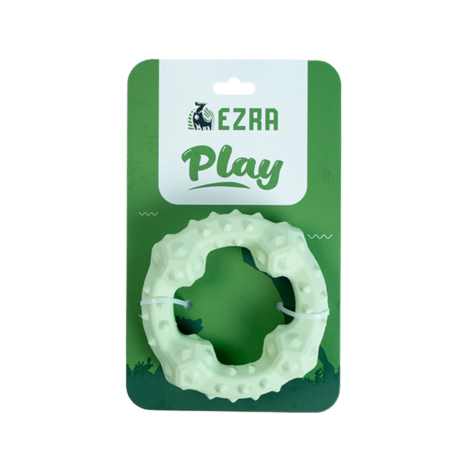 Ezra Play Spiky Big Ring - Green Rubber Toy