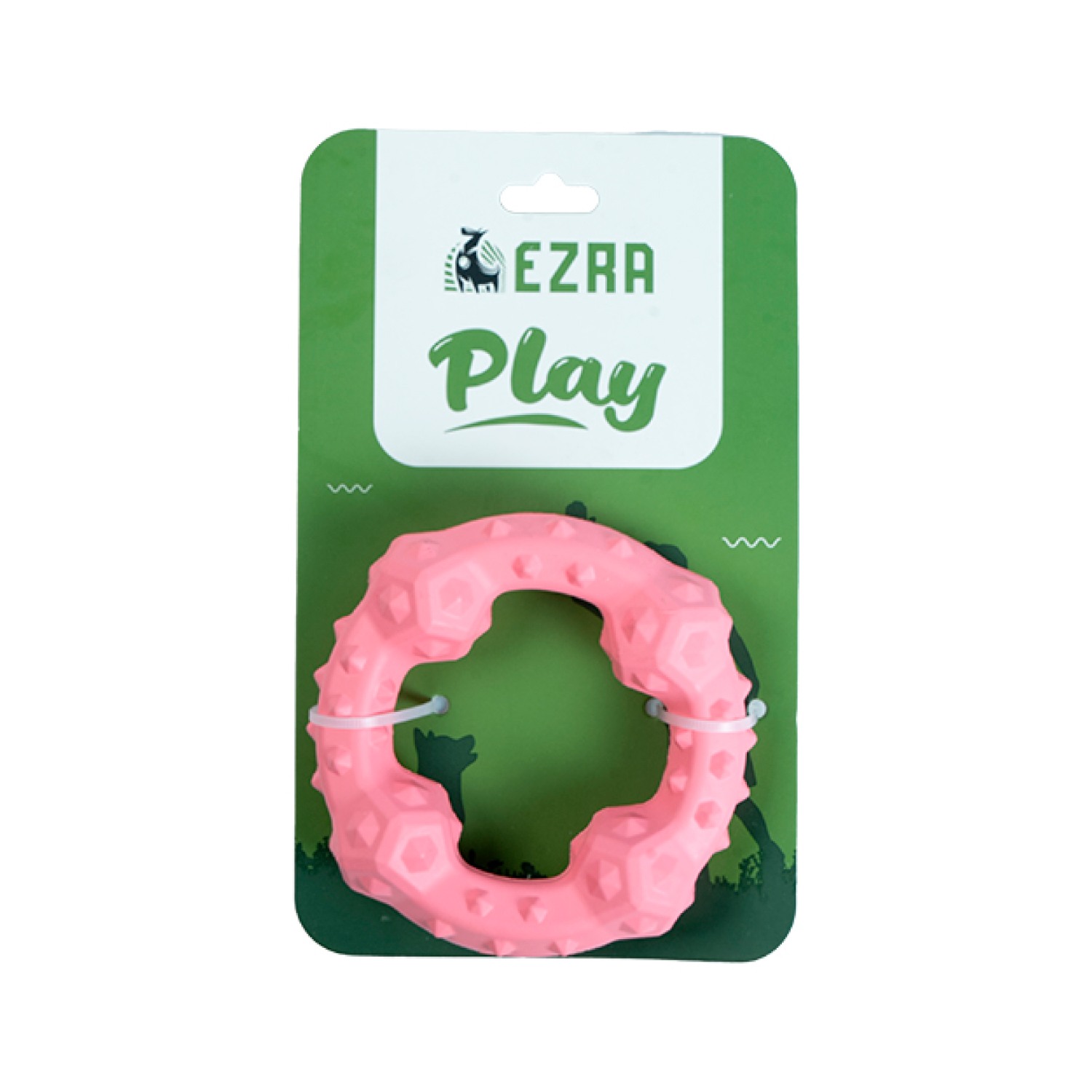 Ezra Play Spiky Big Ring - Pink Rubber Toy