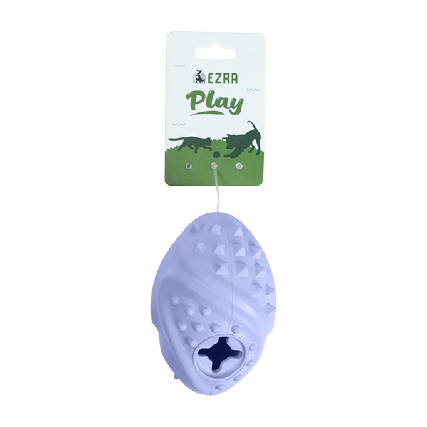 Ezra Play Treat Ball - Purple Rubber Toy