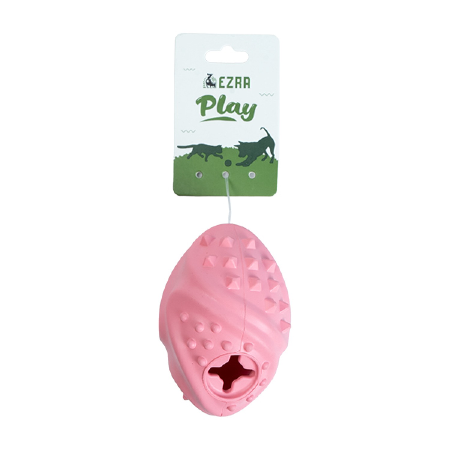 Ezra Play Treat Ball - Pink Rubber Toy