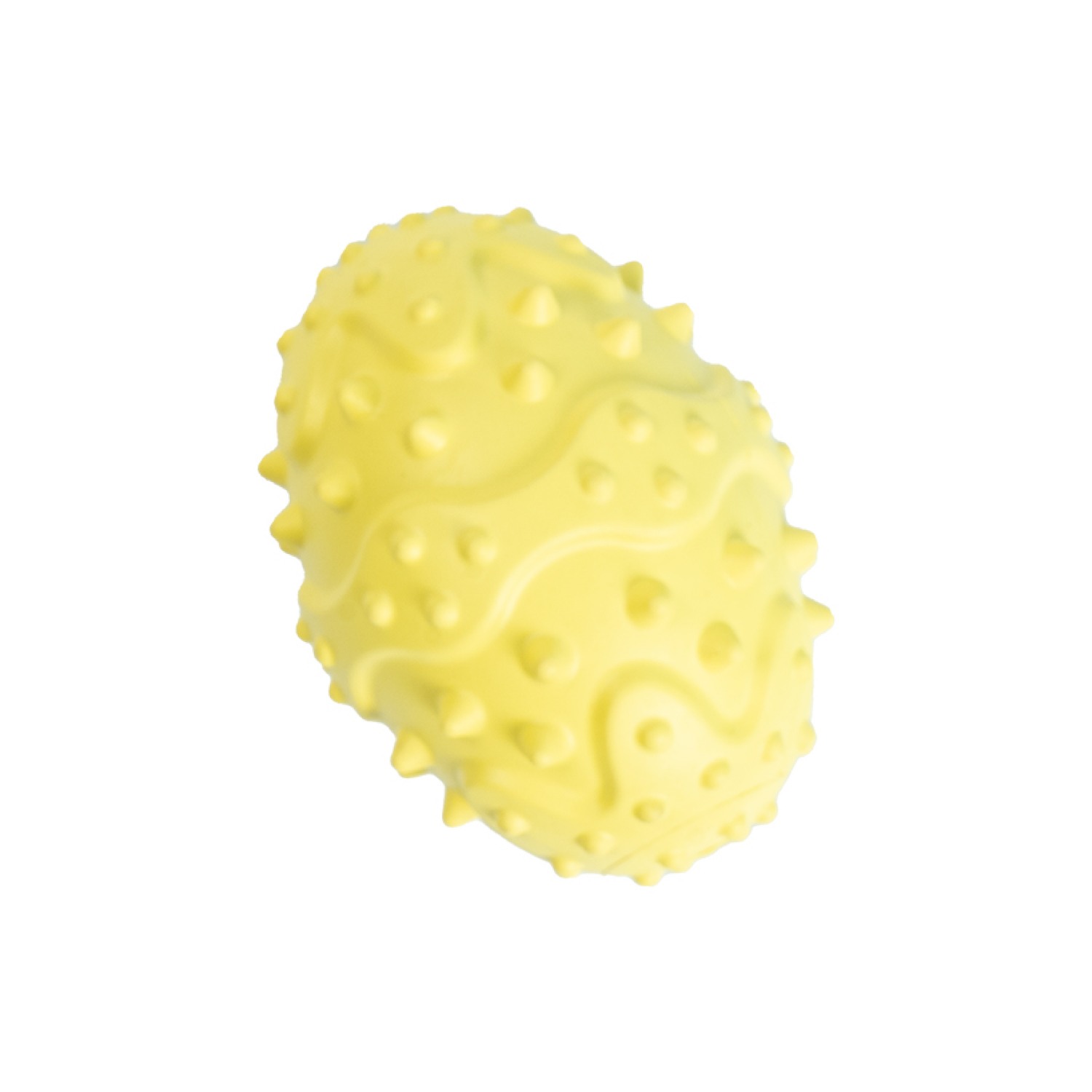 Ezra Play Spiky Rugby - Yellow Rubber Toy