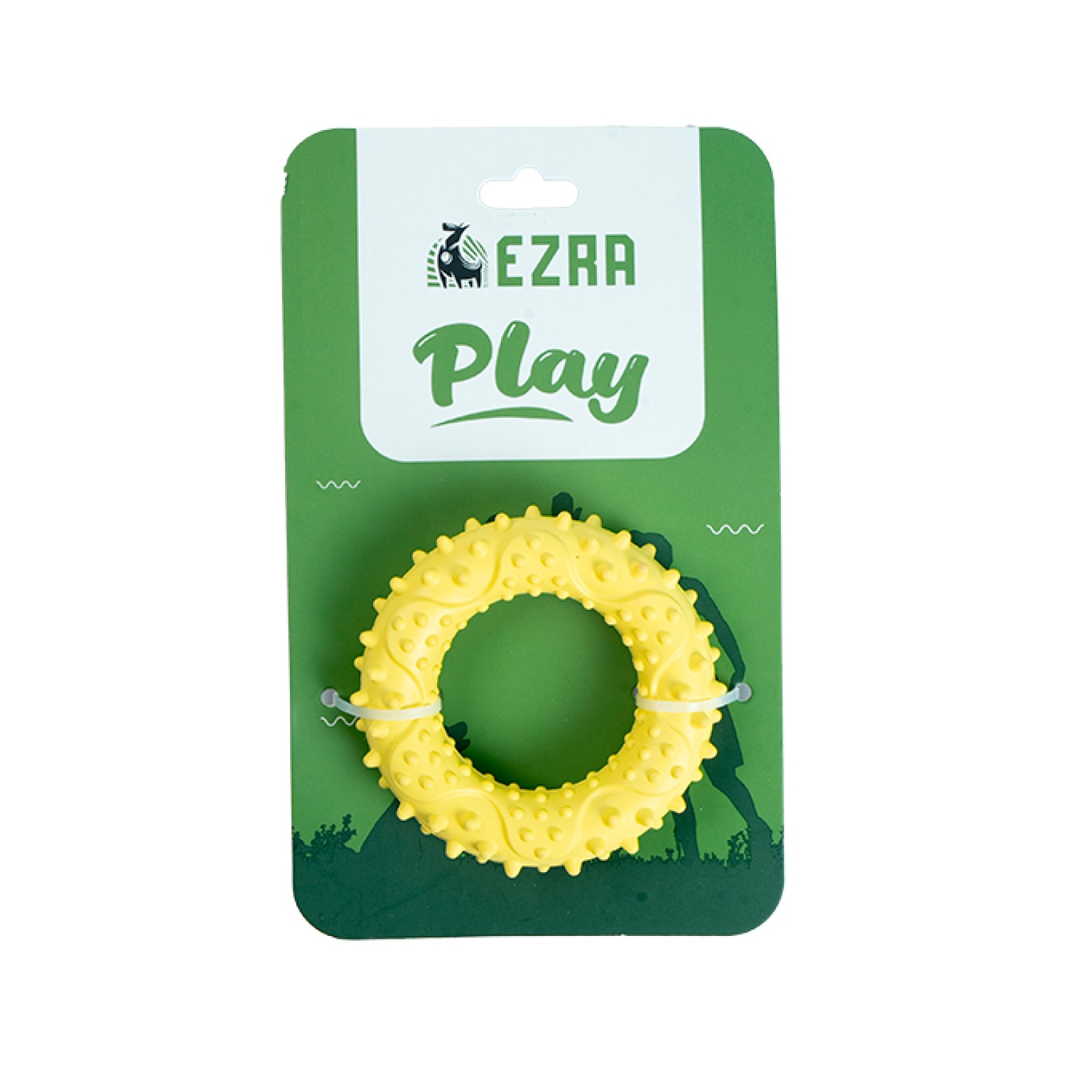 Ezra Play Spiky Small Ring - Yellow Rubber Toy