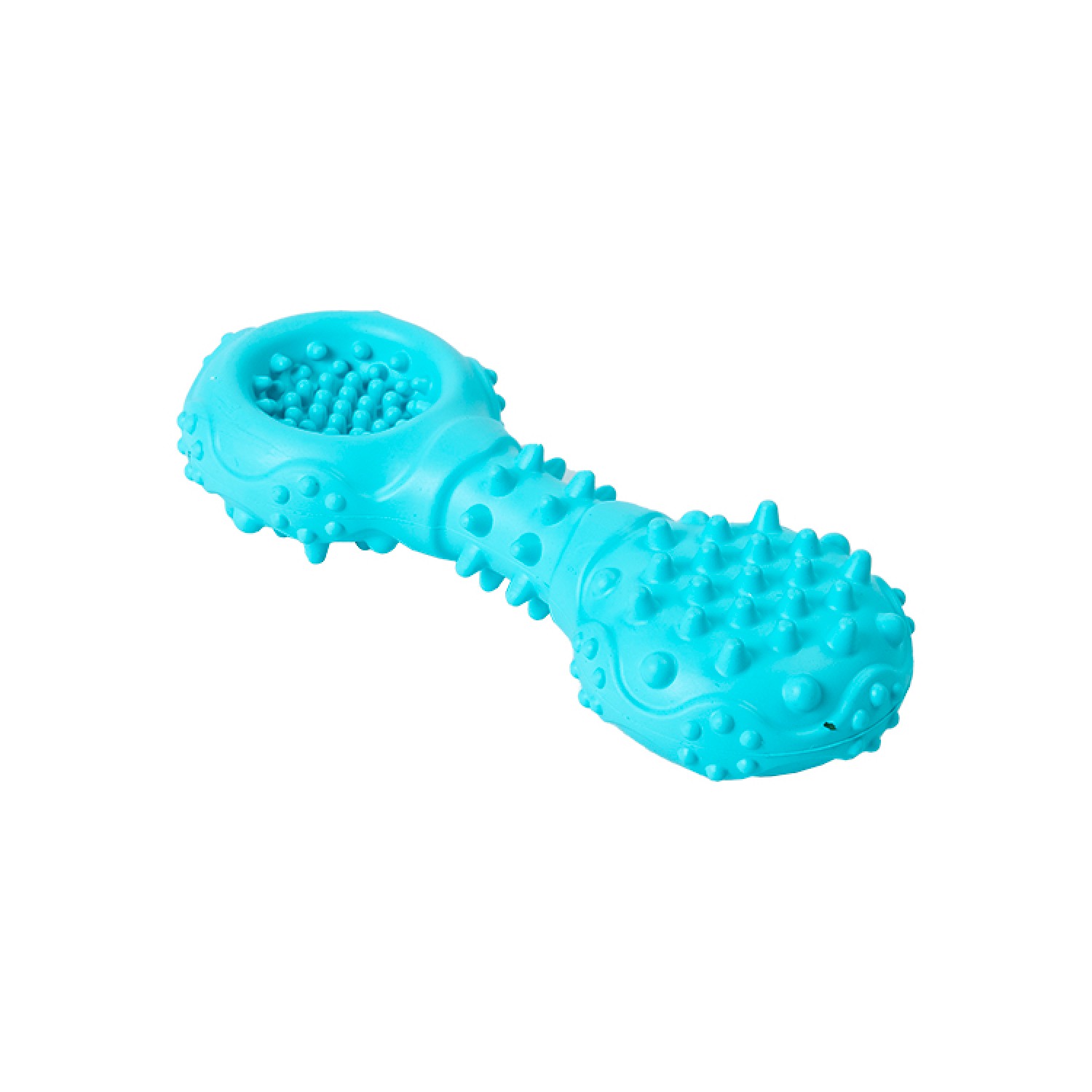 Ezra Play Spiky Dumbbell - Blue Rubber Toy