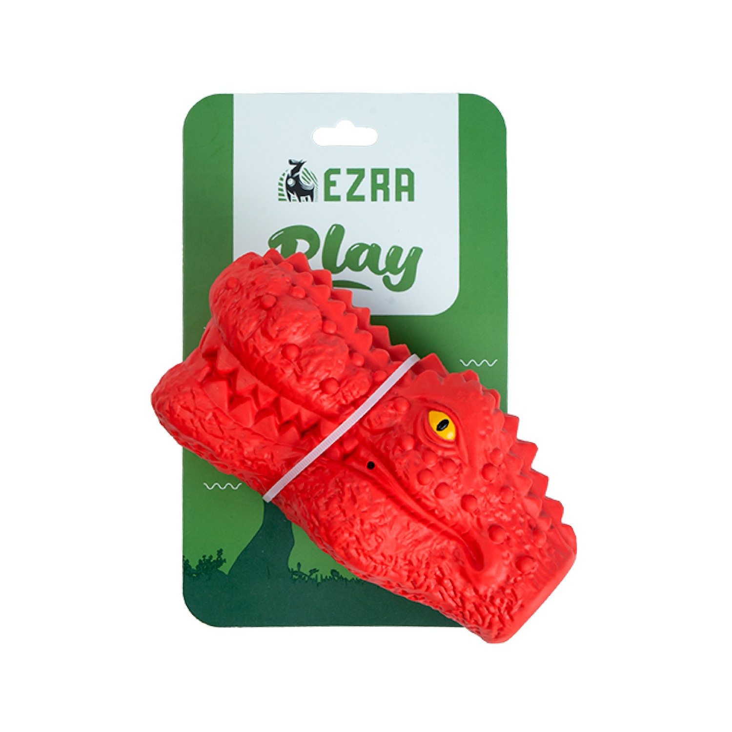 Ezra Play Crocodile - Red Rubber Toy