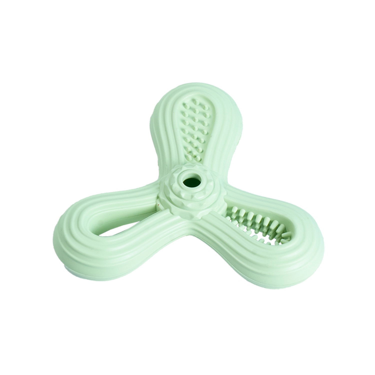 Ezra Play Triangle Dart - Light Green Rubber Toy