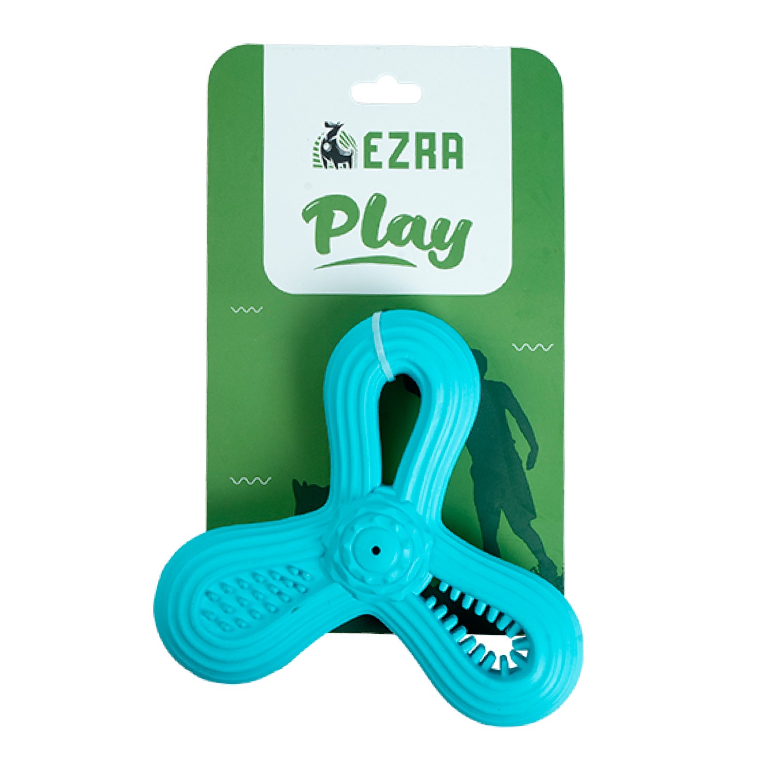 Ezra Play Triangle Dart - Blue Rubber Toy