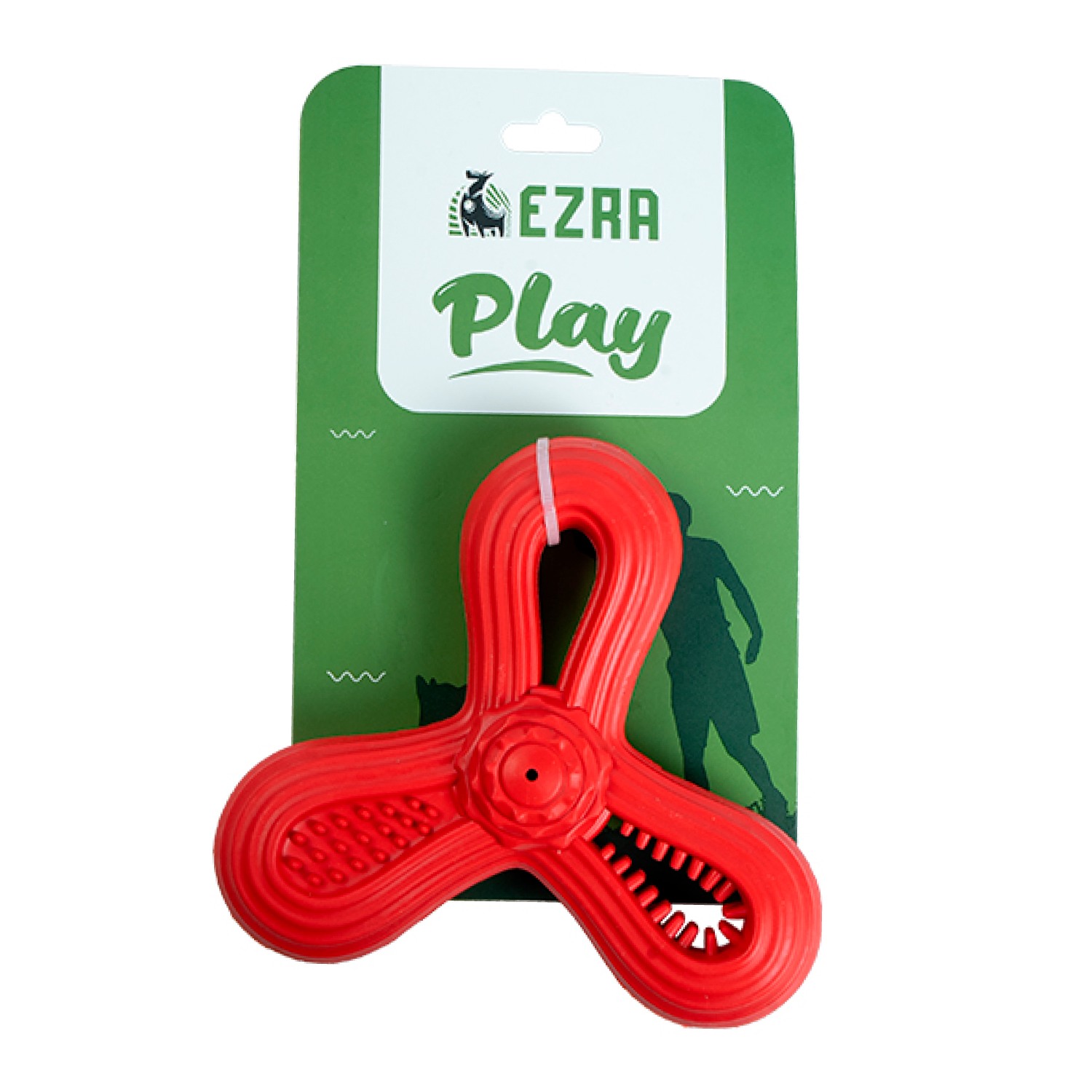 Ezra Play Triangle Dart - Red Rubber Toy