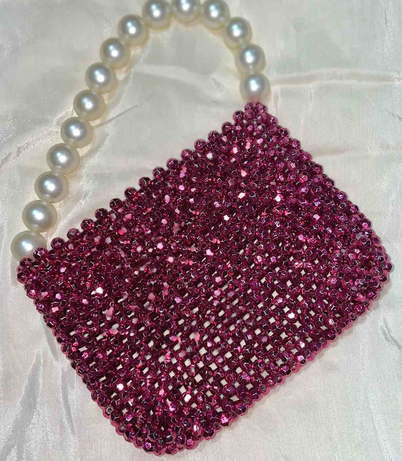 Glitter Pearl Handle Bag