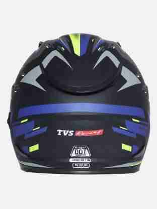 TVS Racing Helmet Matt Blue & Neon - DV