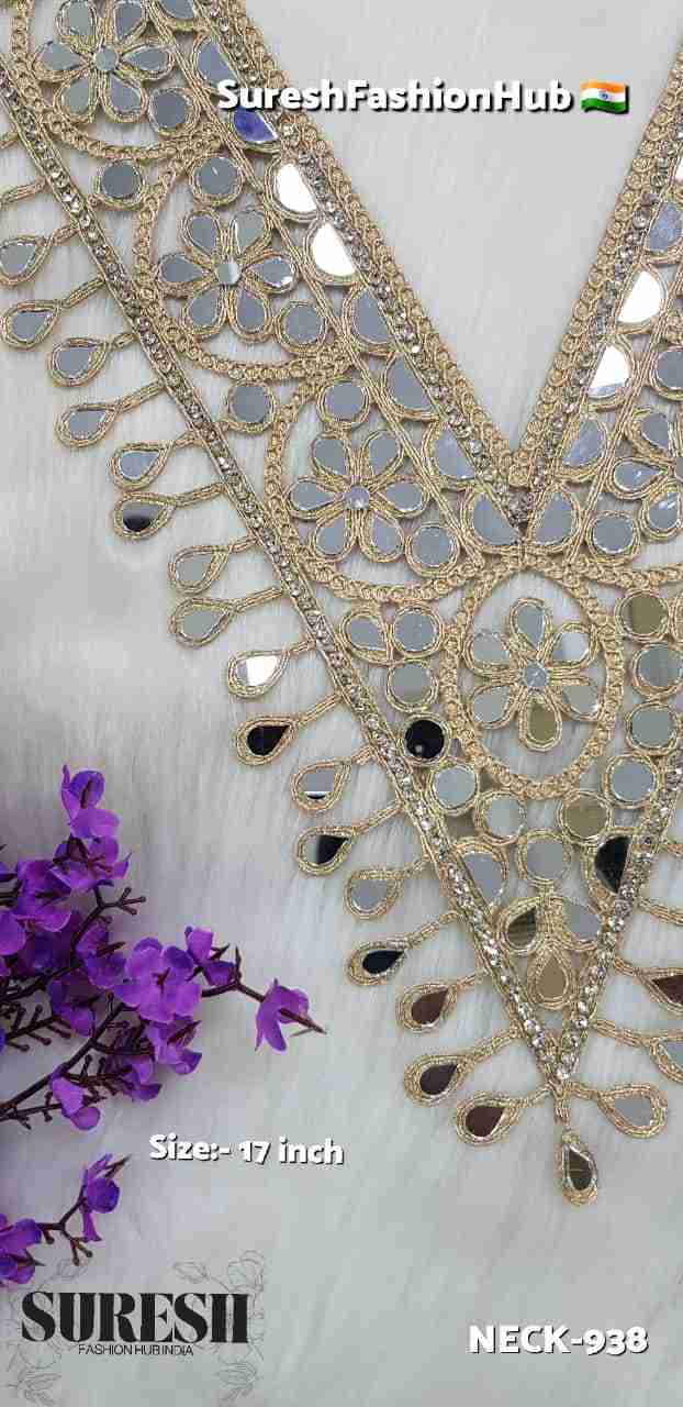 Pearl Floral Mirror Dori Hanging Neck Design – N-938