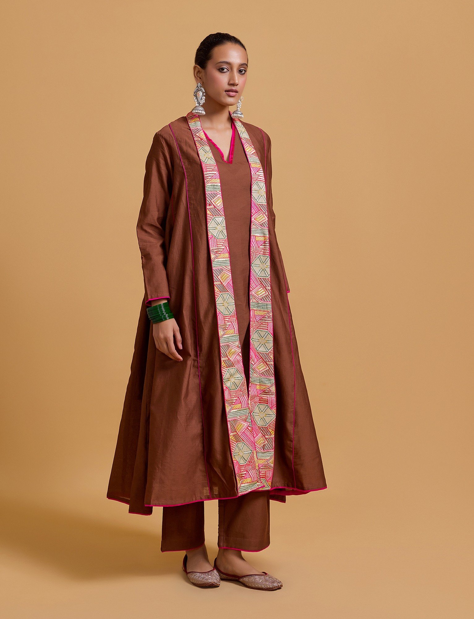 Mithai Brown Coat Set
