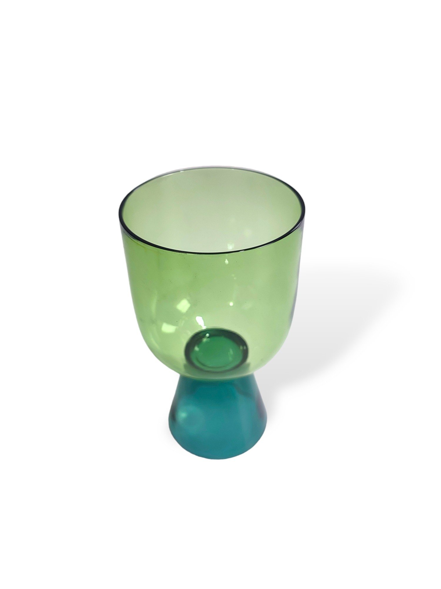 Green drinking glass
