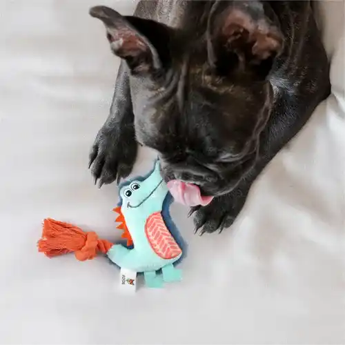 Barkbutler Fofos Puppy Alligator Toy for Dogs, 15 X 9.5 CM