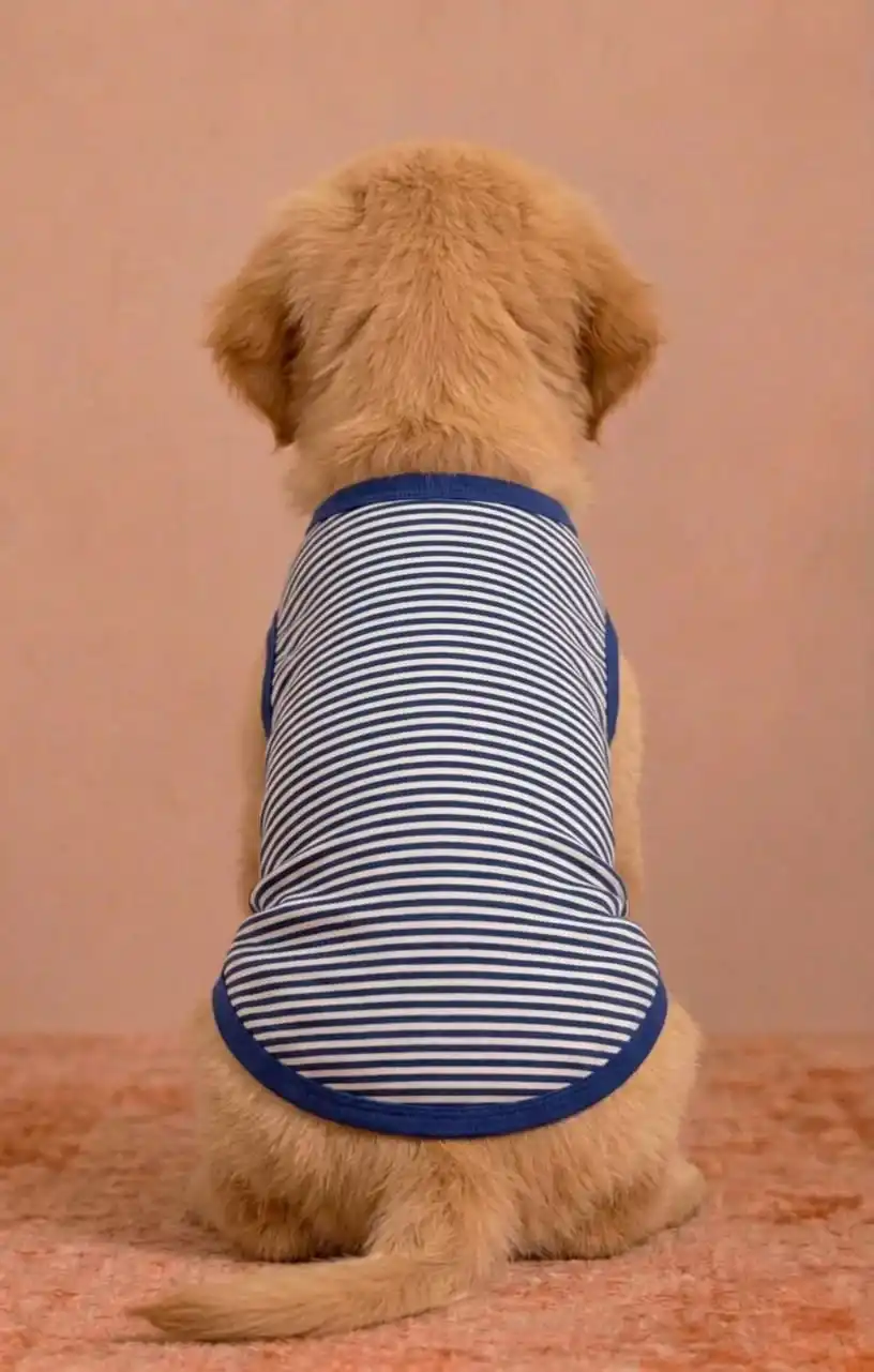 Pawsh Pet Blue Stripe Pet Tshirt for Dogs
