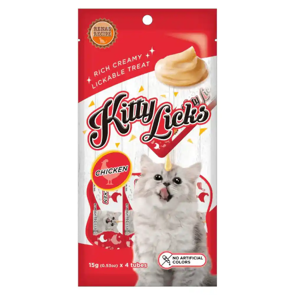 Rena’s Recipe Kitty Licks Chicken Cat Treat Tubes