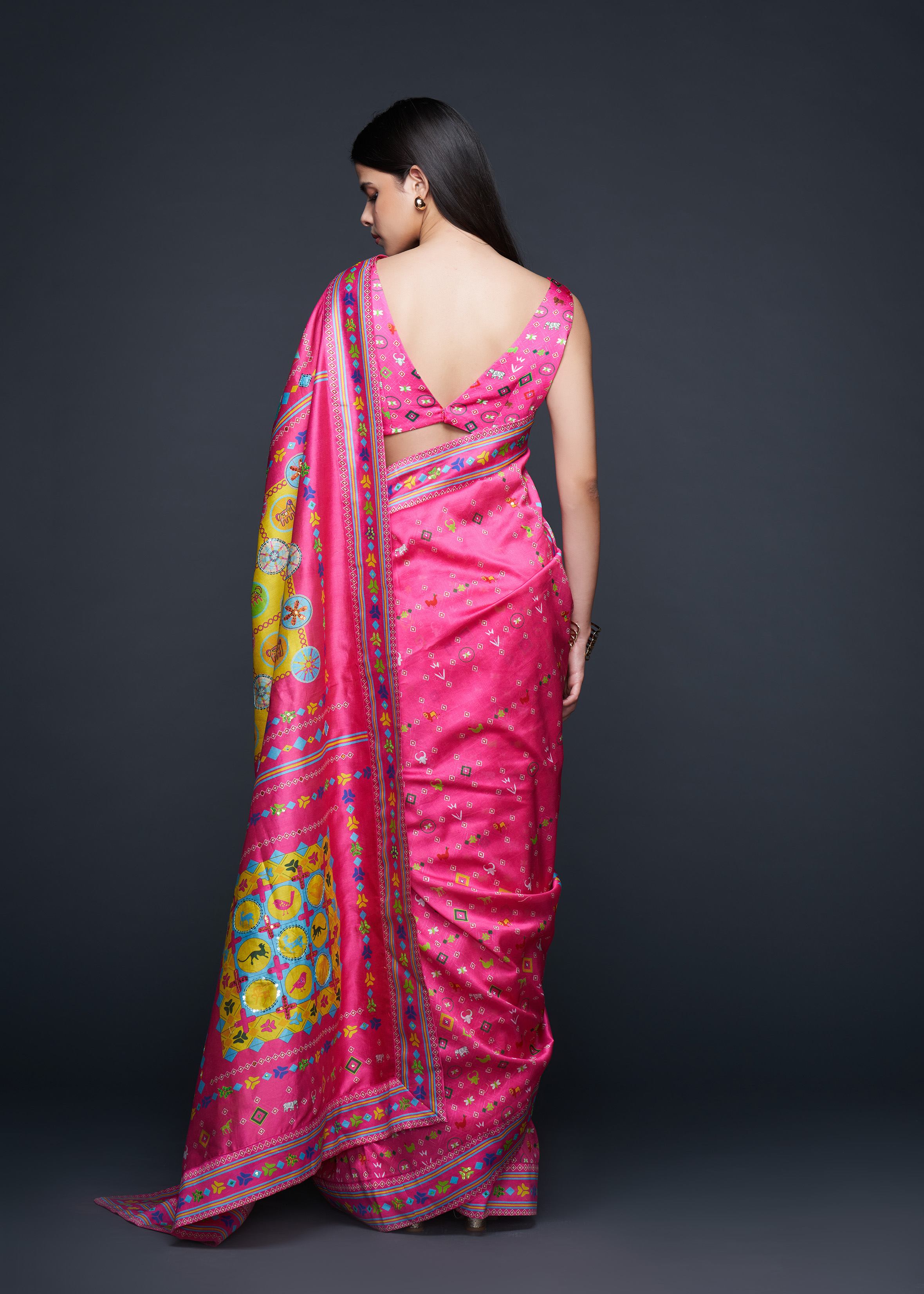 Pink Saree