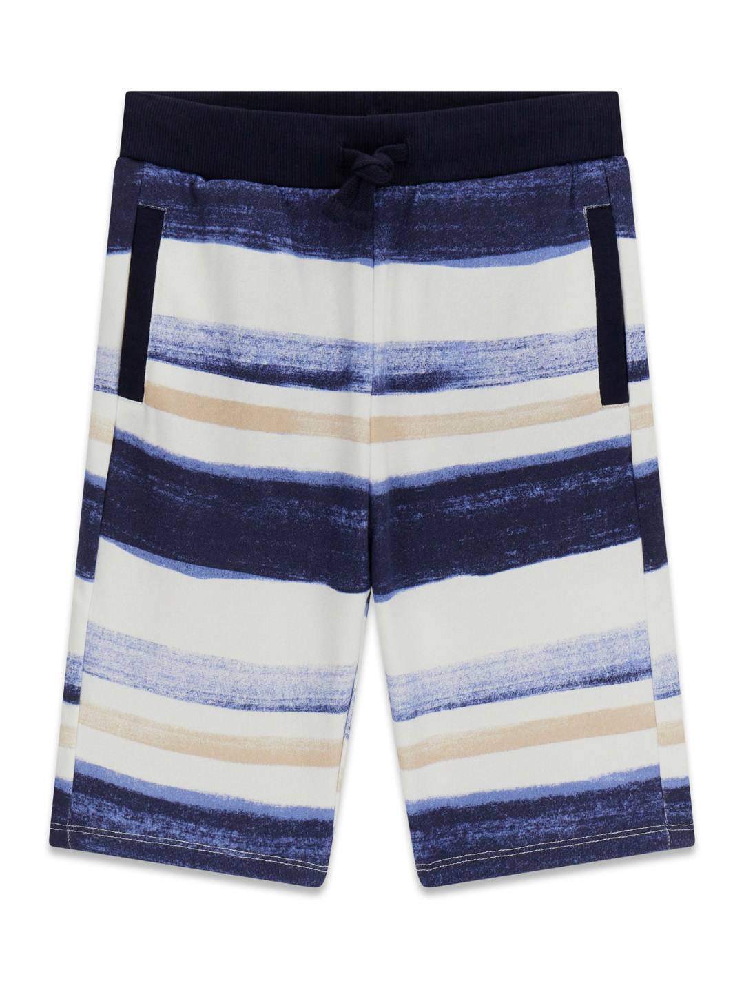 Guess Boys Multicolor Striped Relaxed Fit Mid Rise Shorts