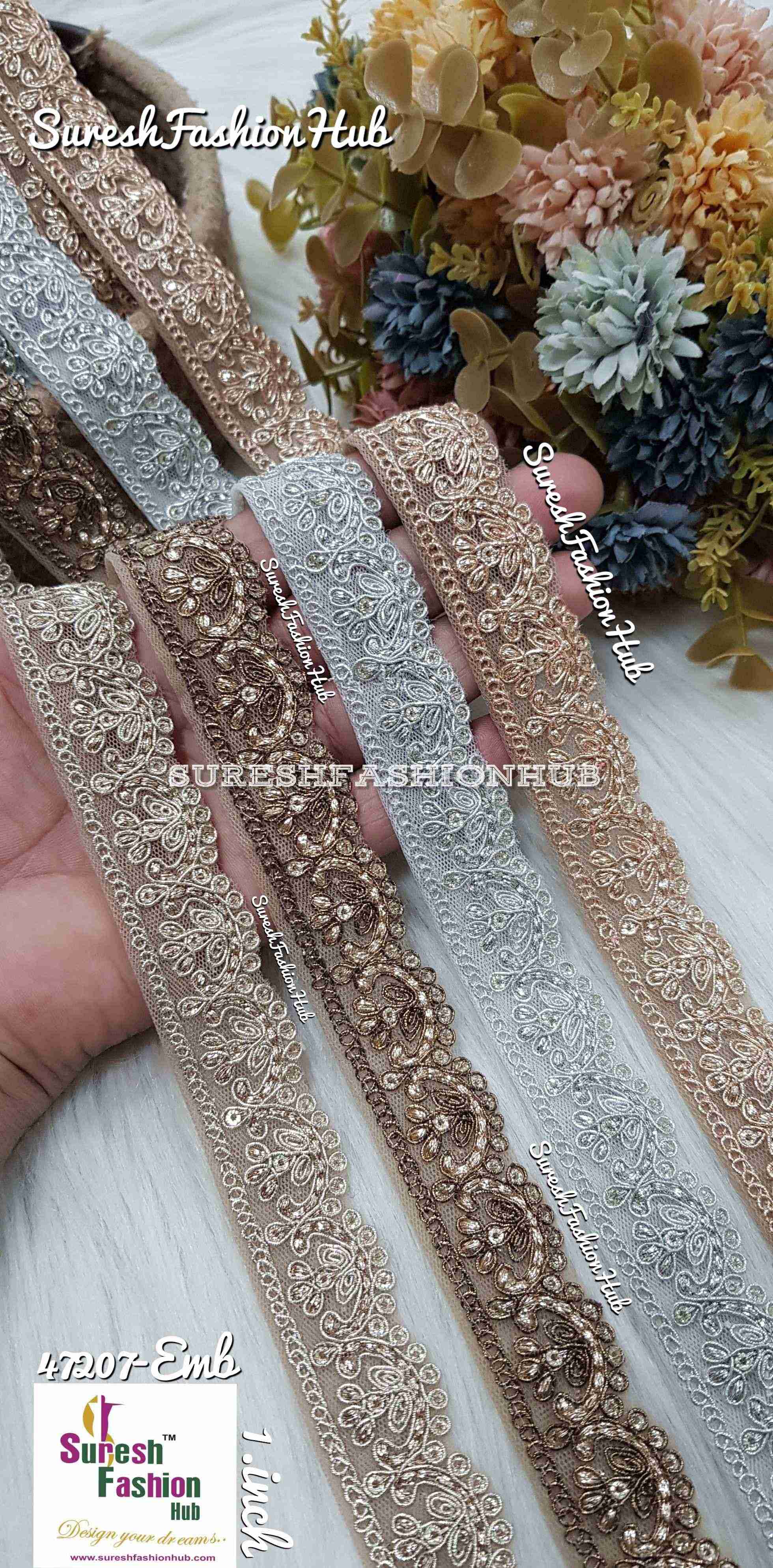 Water Silver Net Lace Roll