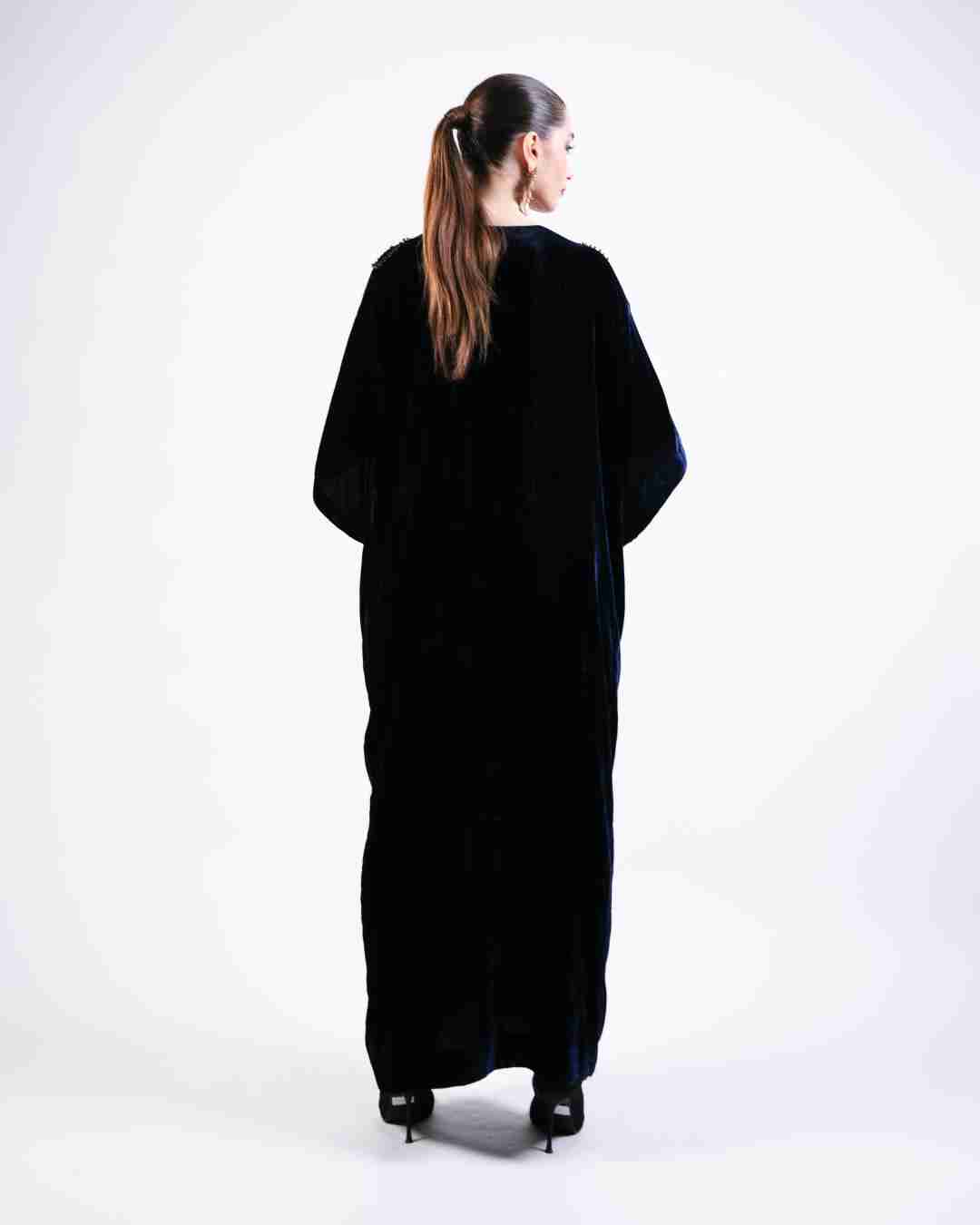AKOK Blue Velvet Kaftan Dresses