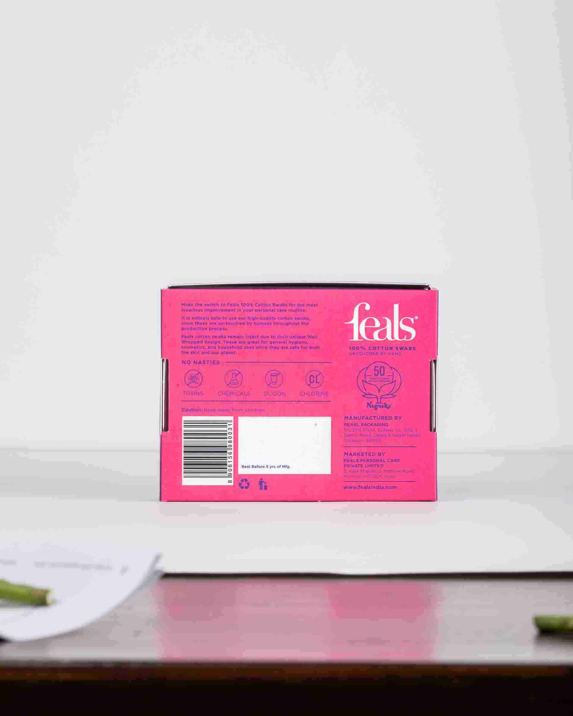 Cotton EarBuds, Cotton Swabs, Eco-Packaged, Chemical Free, Biodegradable | 100 Paper Stem, 200 Cotton Swabs Per Pack (Pack of 1) - 100 Sticks, 200 Swabs