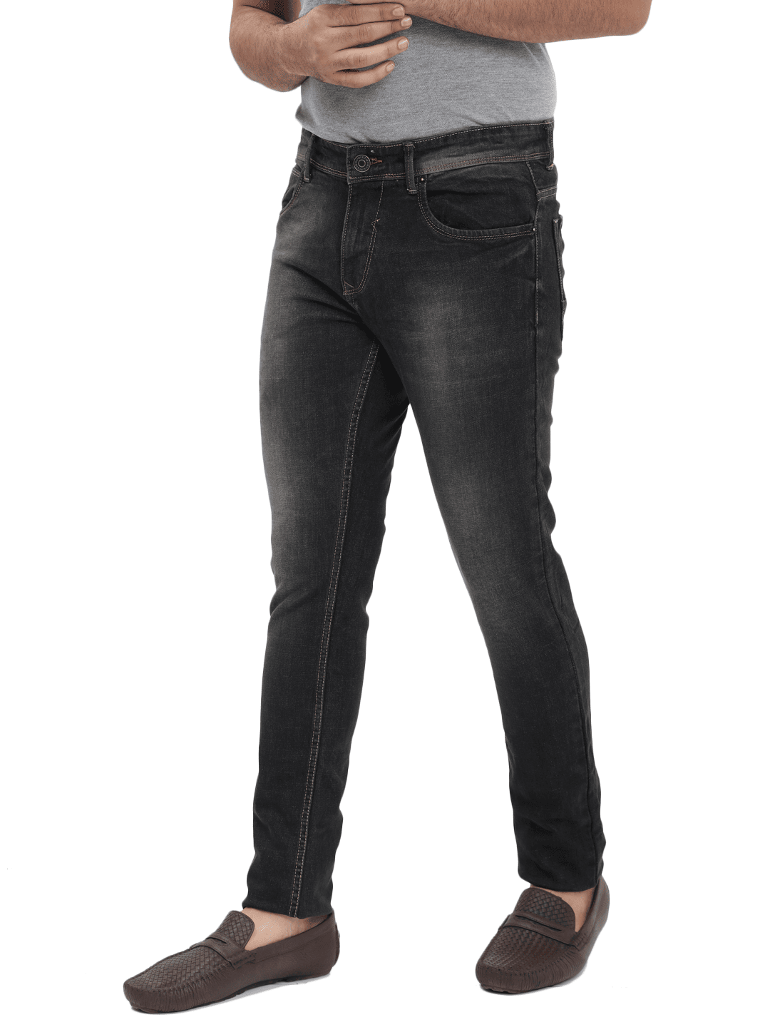 D'cot by Donear Men's Black Cotton Jeans