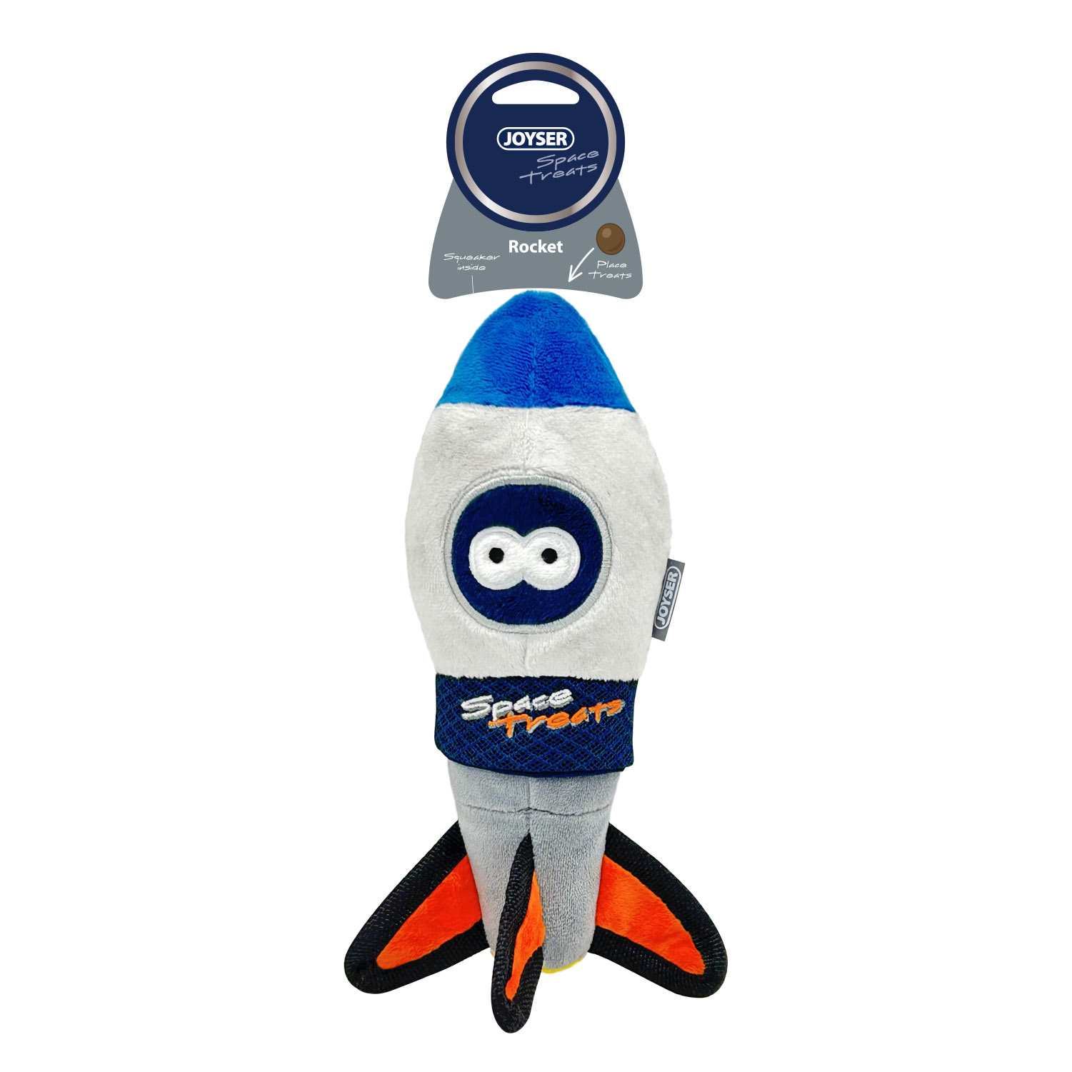 Joyser Space Treats Rocket Interactive Dog Toy with Treat Pocket