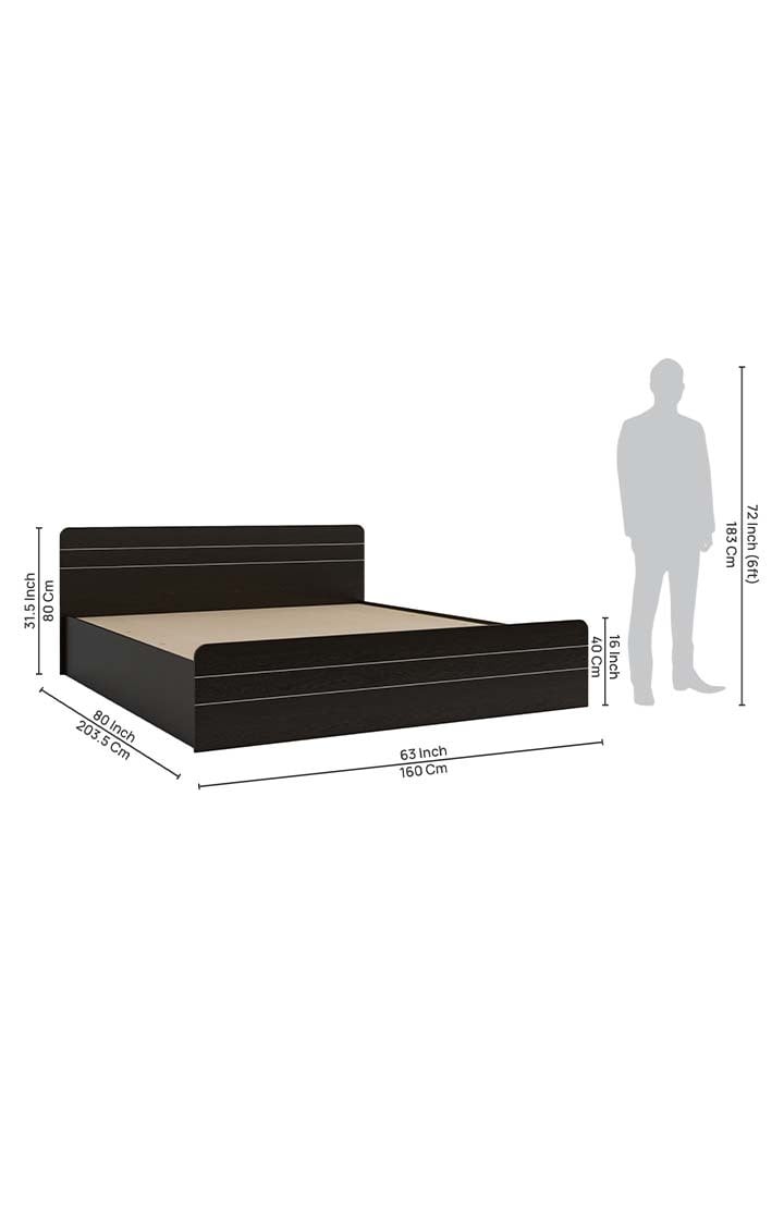 Valancia Queen Size Box Bed - Wenge