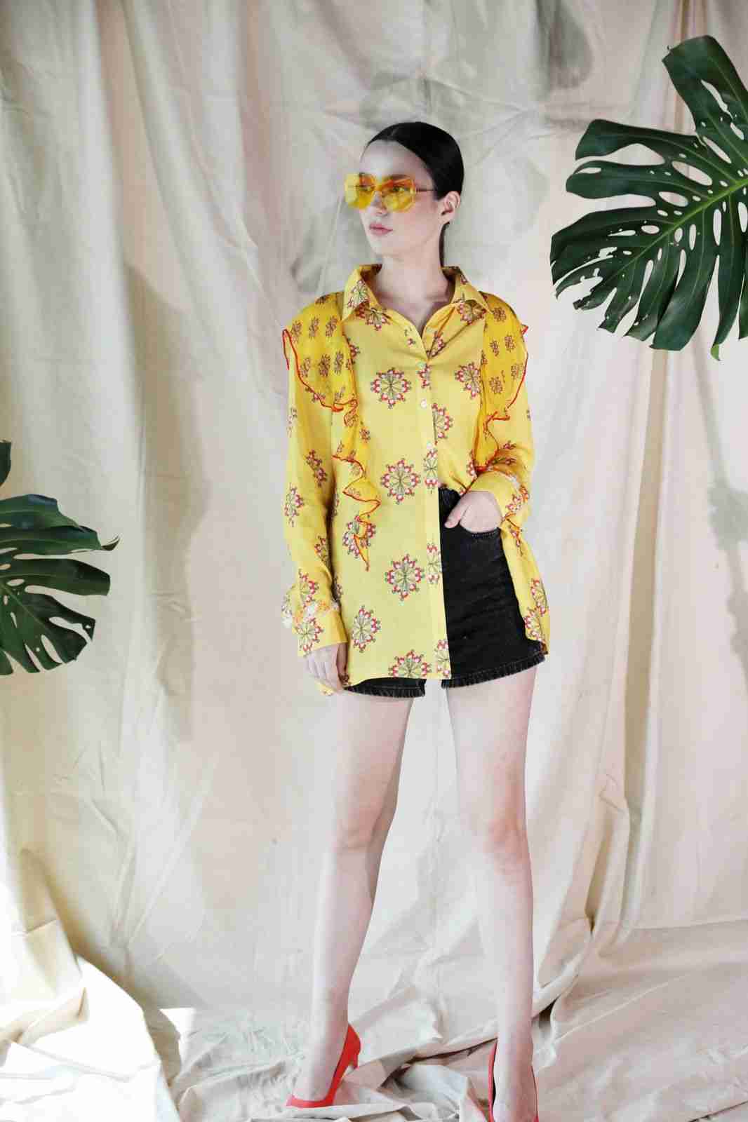 Yellow Printed Shirt