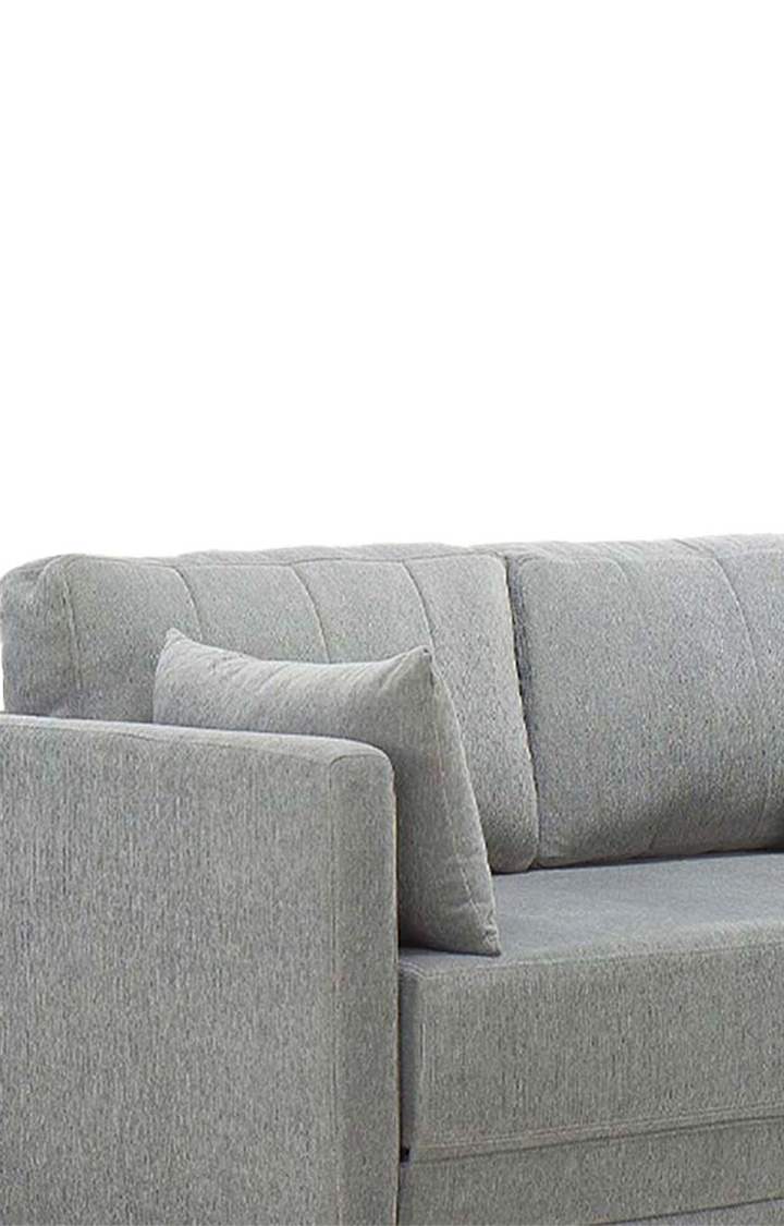 neudot Max Fabric Pull-Out Sofa Cum Bed for Living Room | 2 Seater Sofa Bed for Drawing Room & Bedroom | Diwan | Grey Color