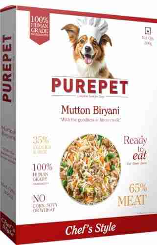 Purepet Mutton Biryani Fresh Food for Dogs, 300g